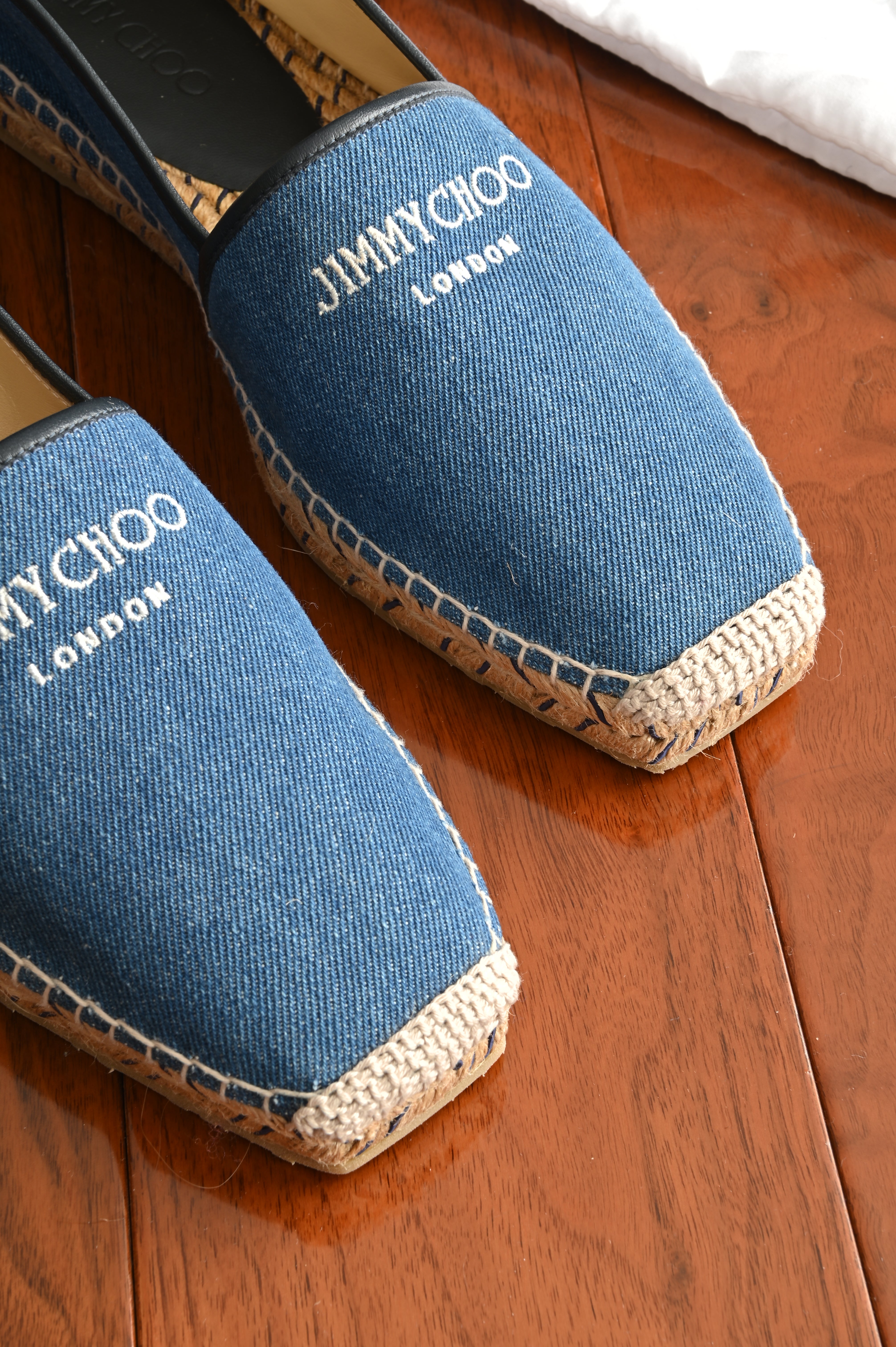 Jimmy Choo Denim Espadrilles Flats