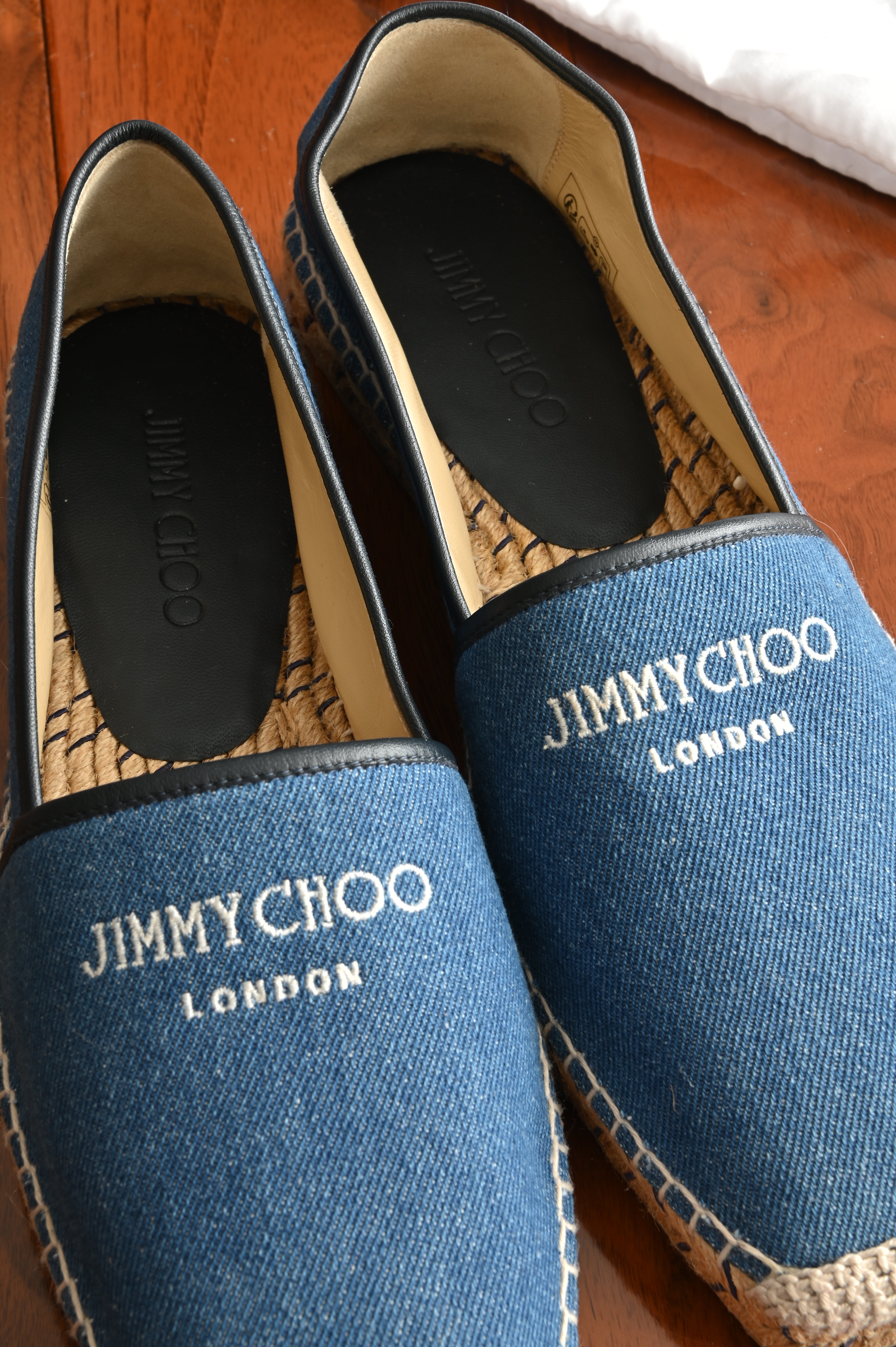 Jimmy Choo Denim Espadrilles Flats