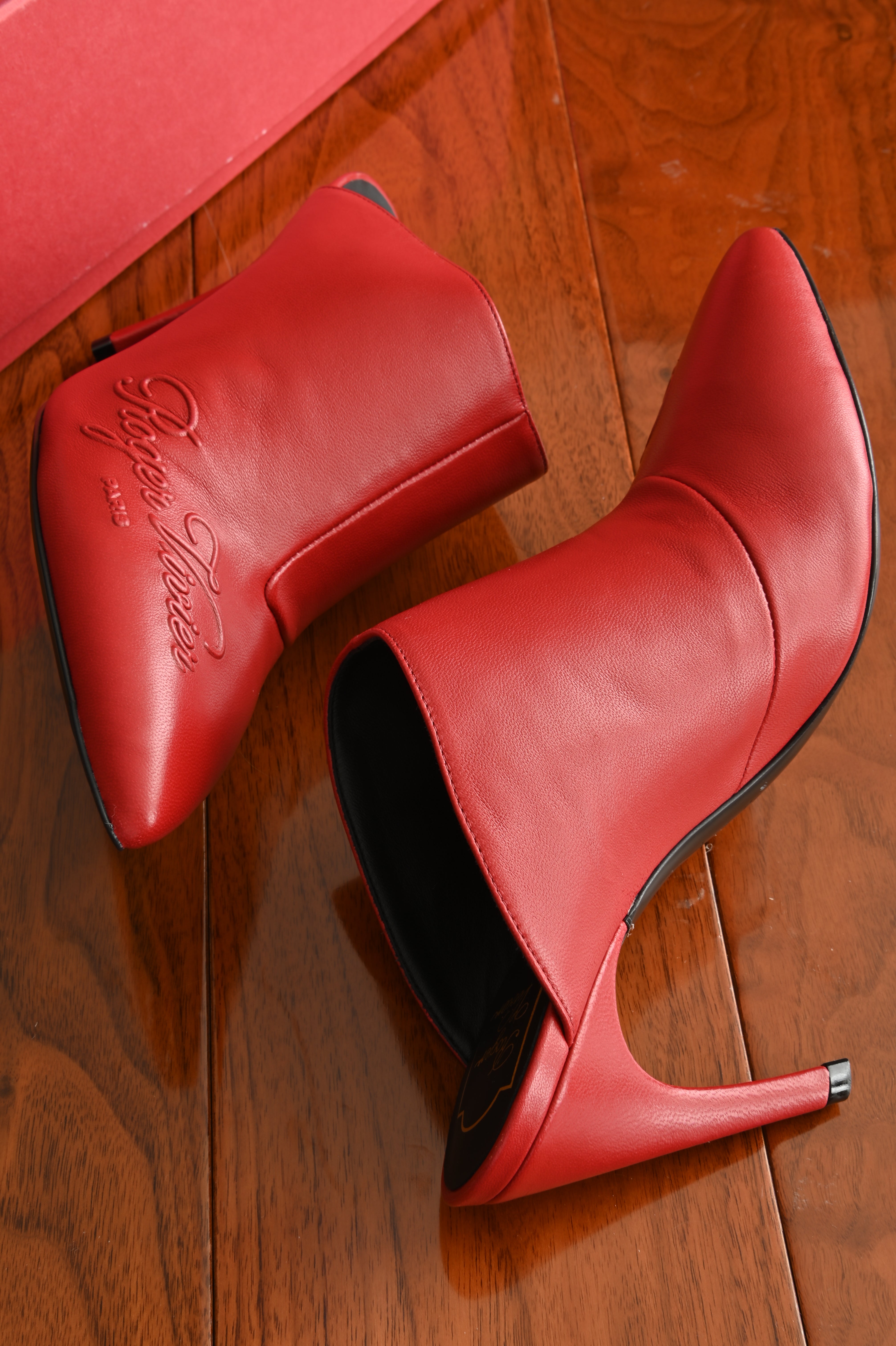 Roger Vivier Red Leather Mules