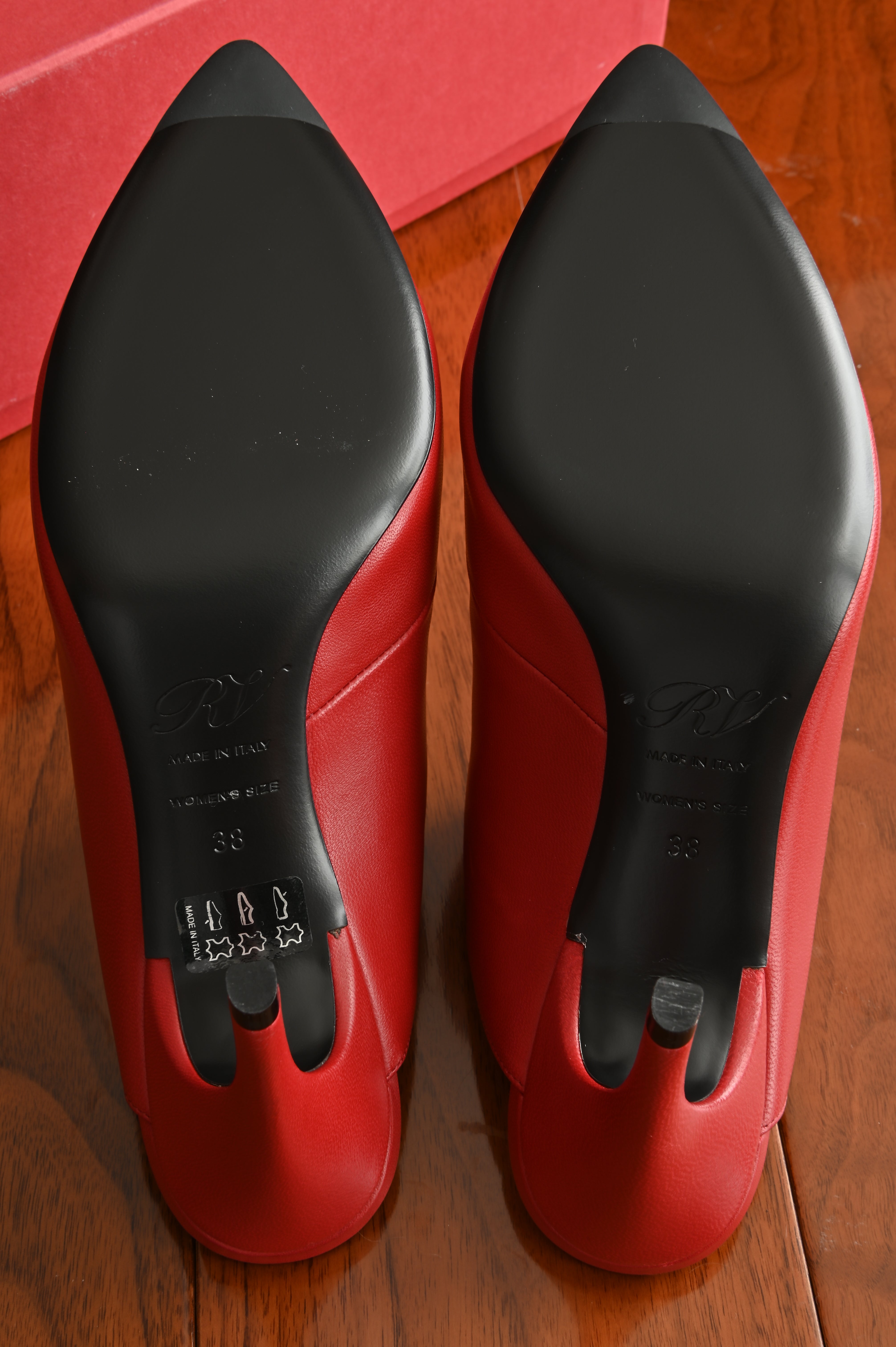 Roger Vivier Red Leather Mules