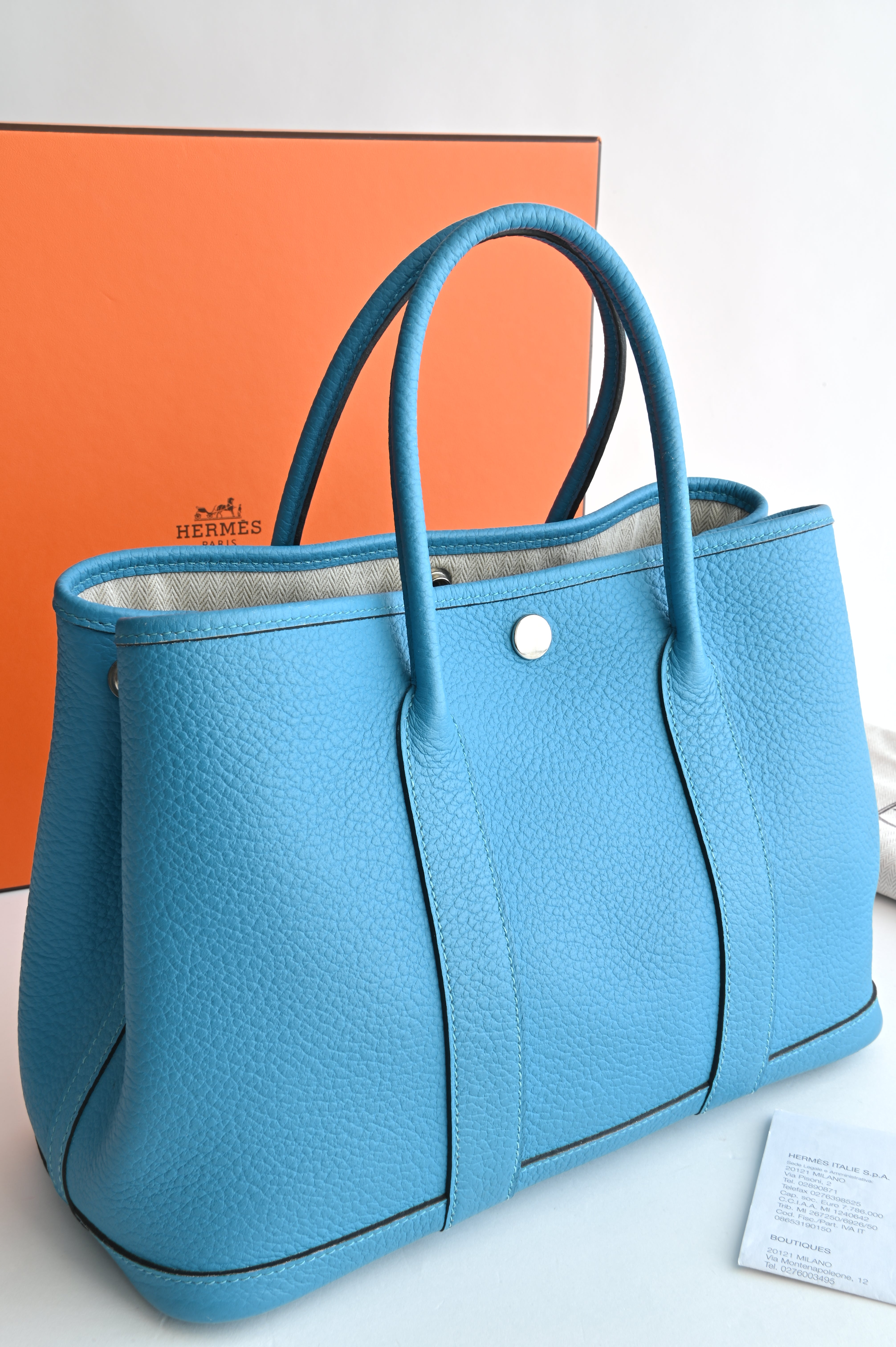 Hermès Garden Party Bag in blue