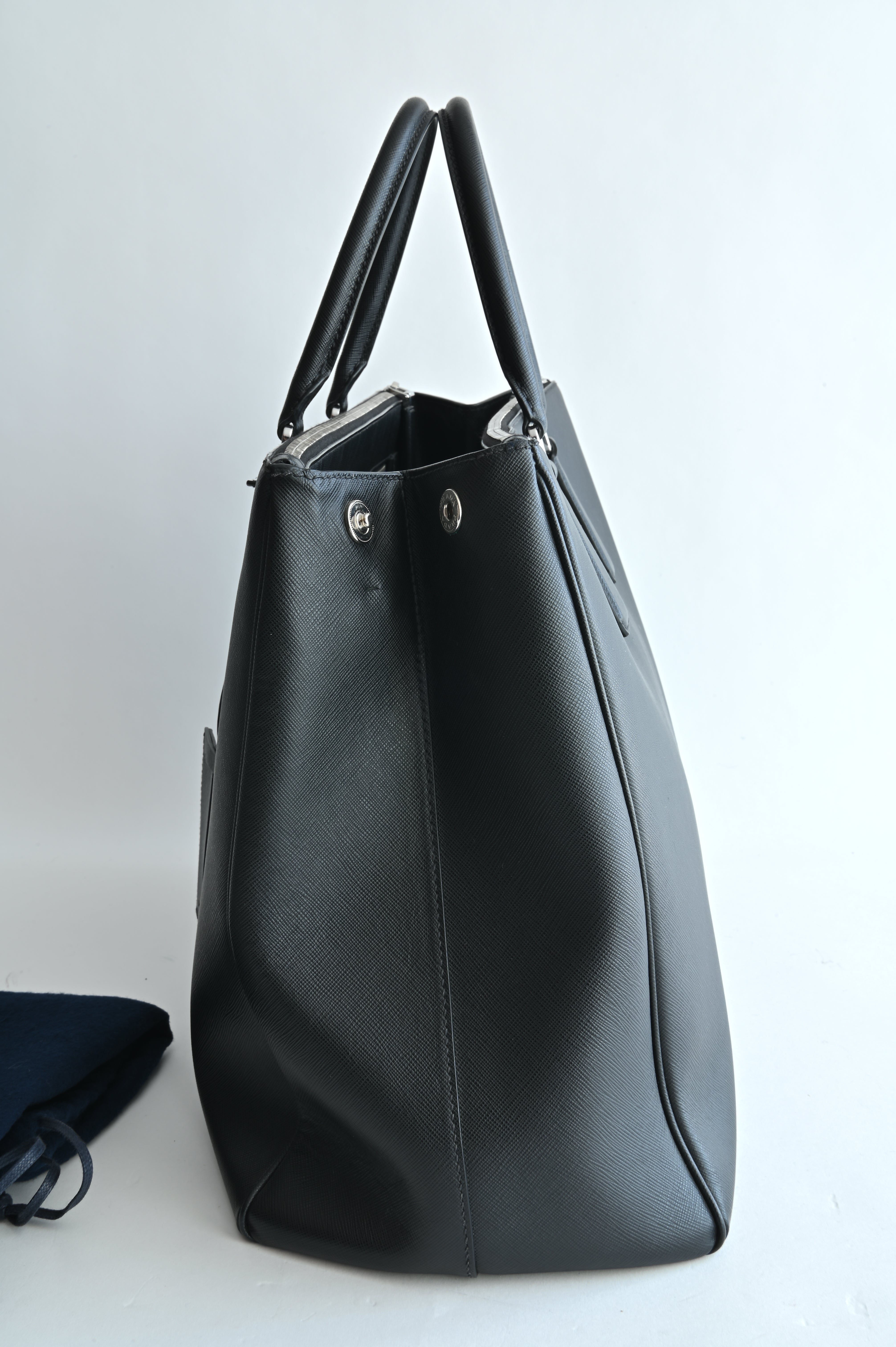 Prada Black Saffiano Leather Tote Bag