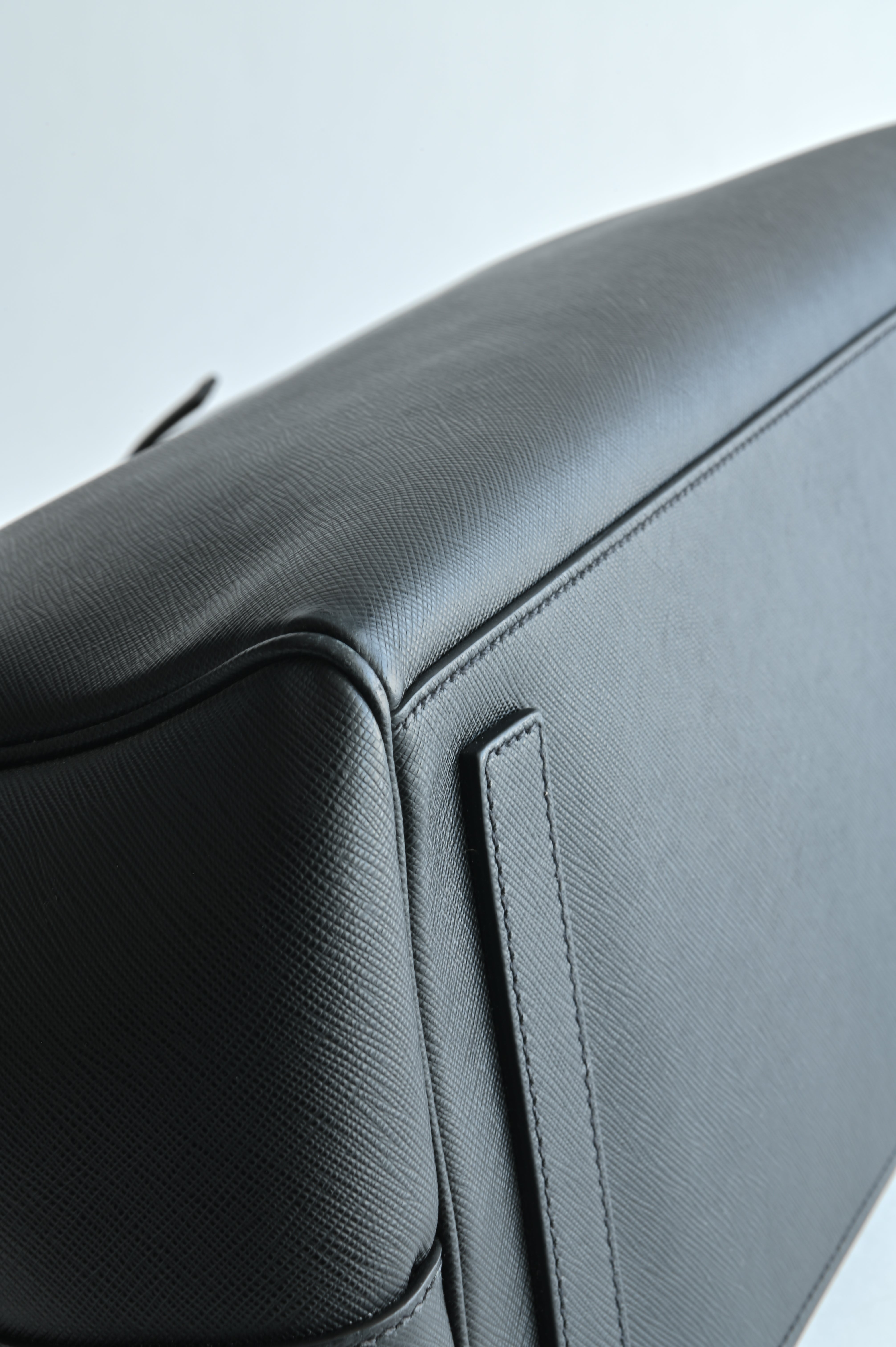 Prada Black Saffiano Leather Tote Bag