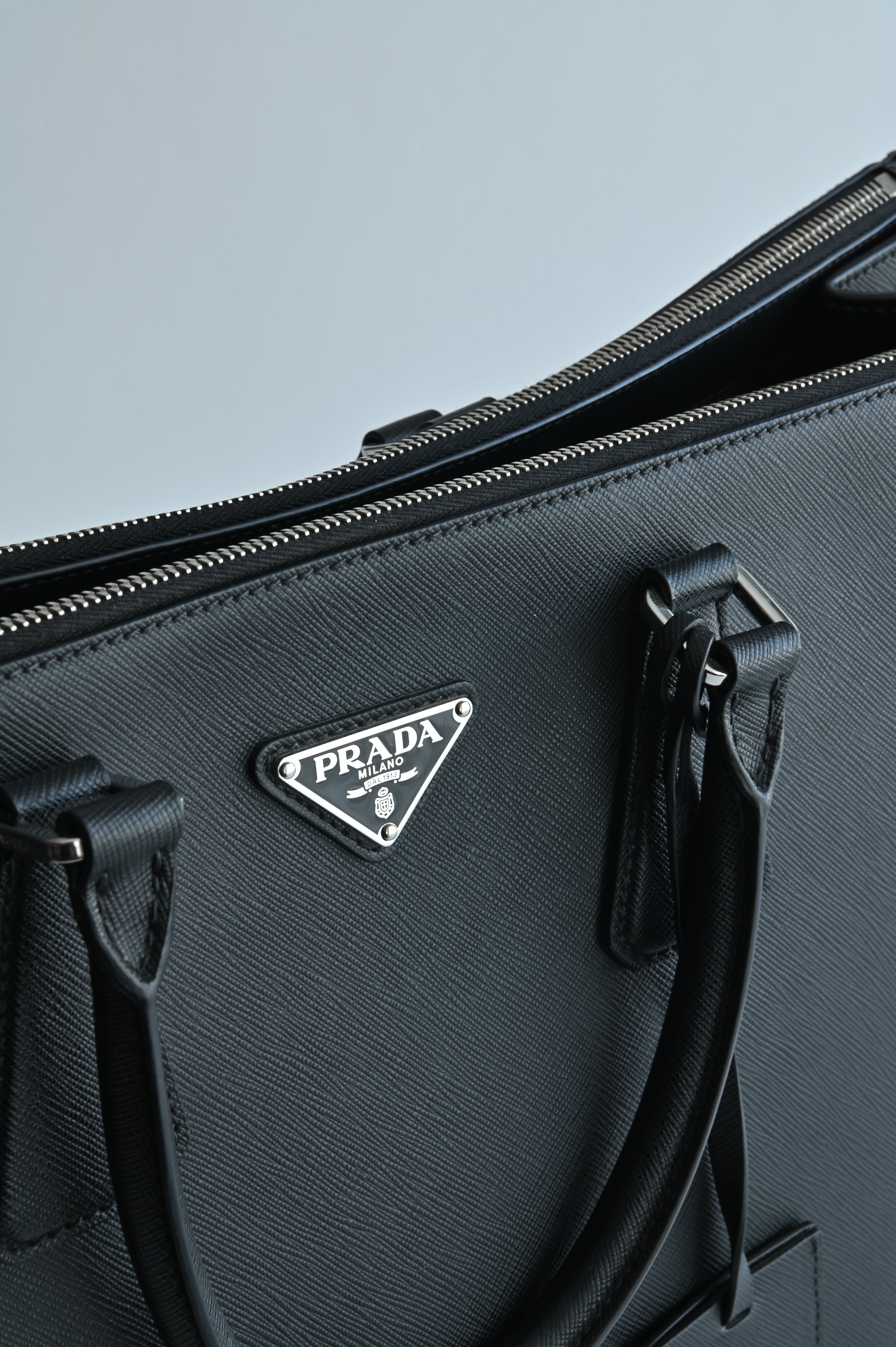 Prada Black Saffiano Leather Tote Bag