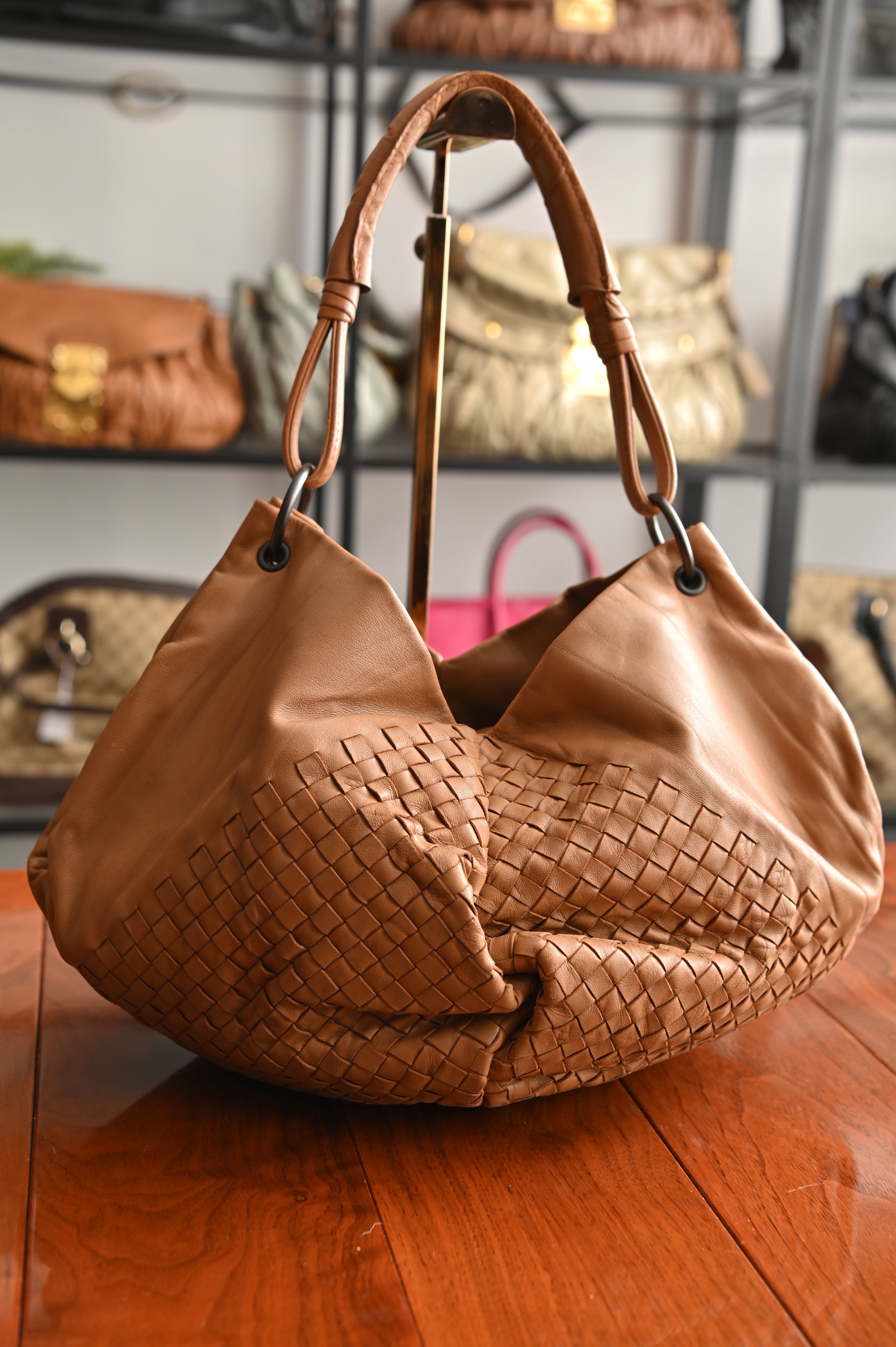 Bottega Veneta Vintage Aquilone Fortune Cookie hobo bag