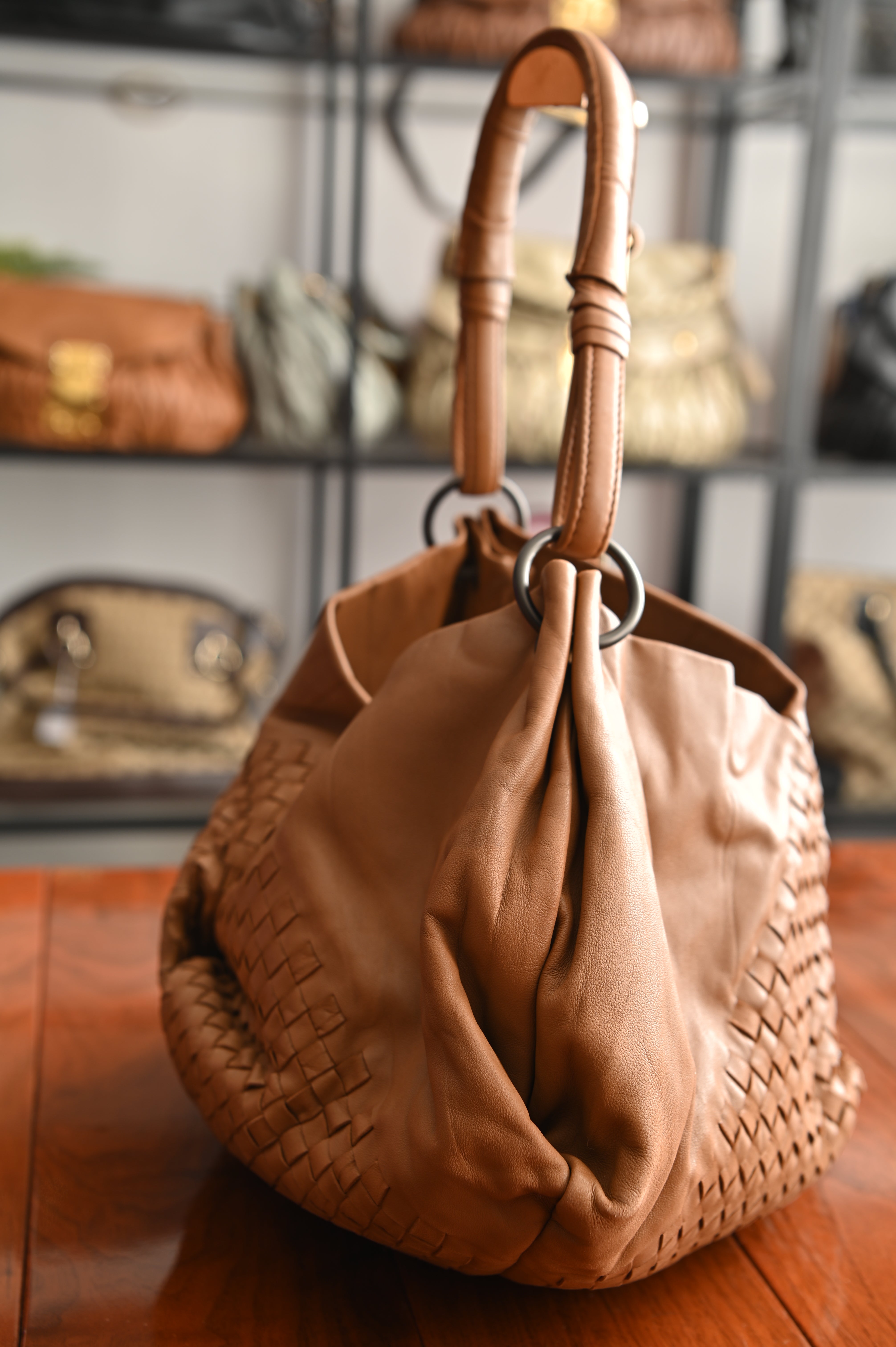 Bottega Veneta Vintage Aquilone Fortune Cookie hobo bag