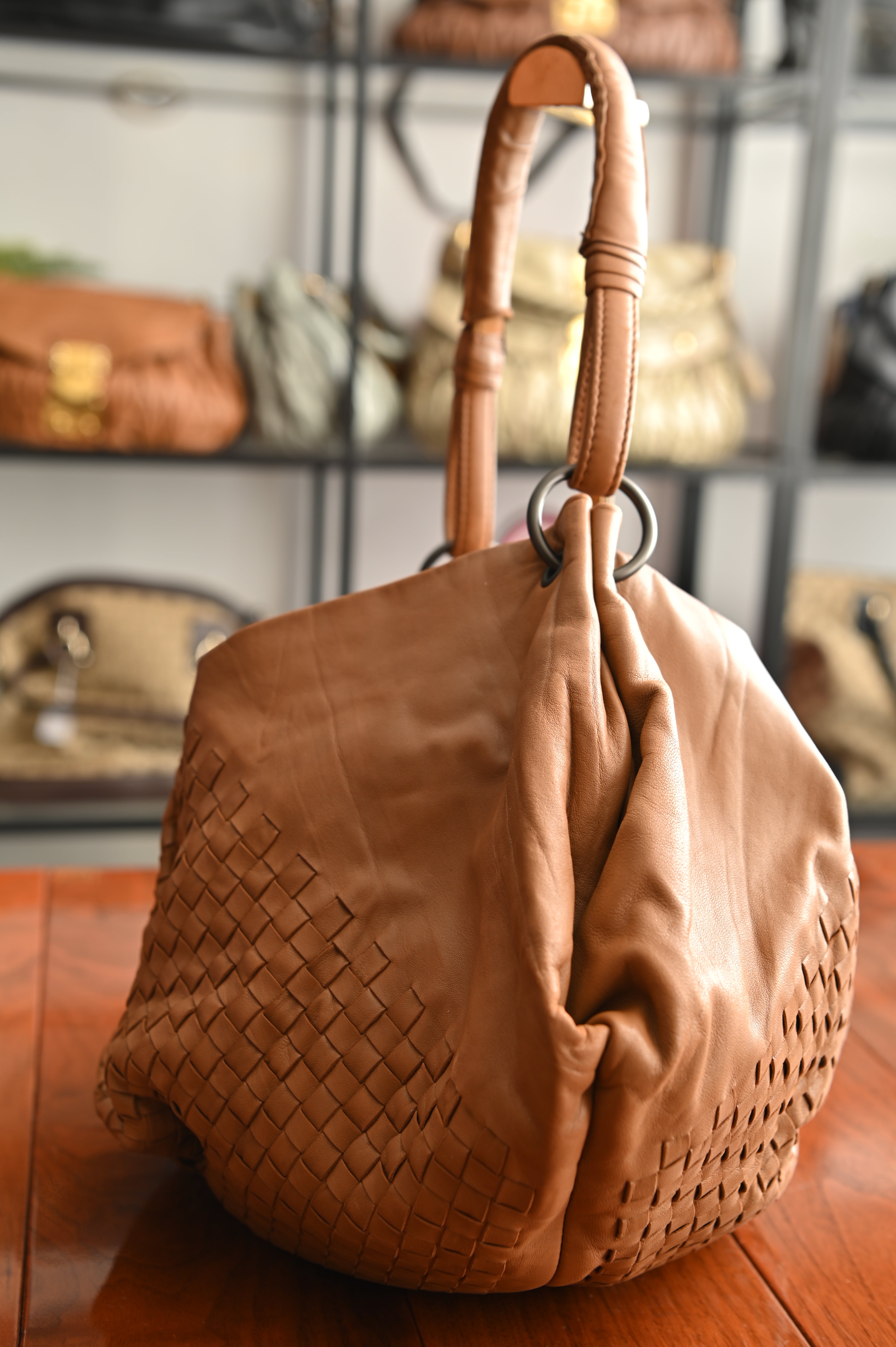 Bottega Veneta Vintage Aquilone Fortune Cookie hobo bag