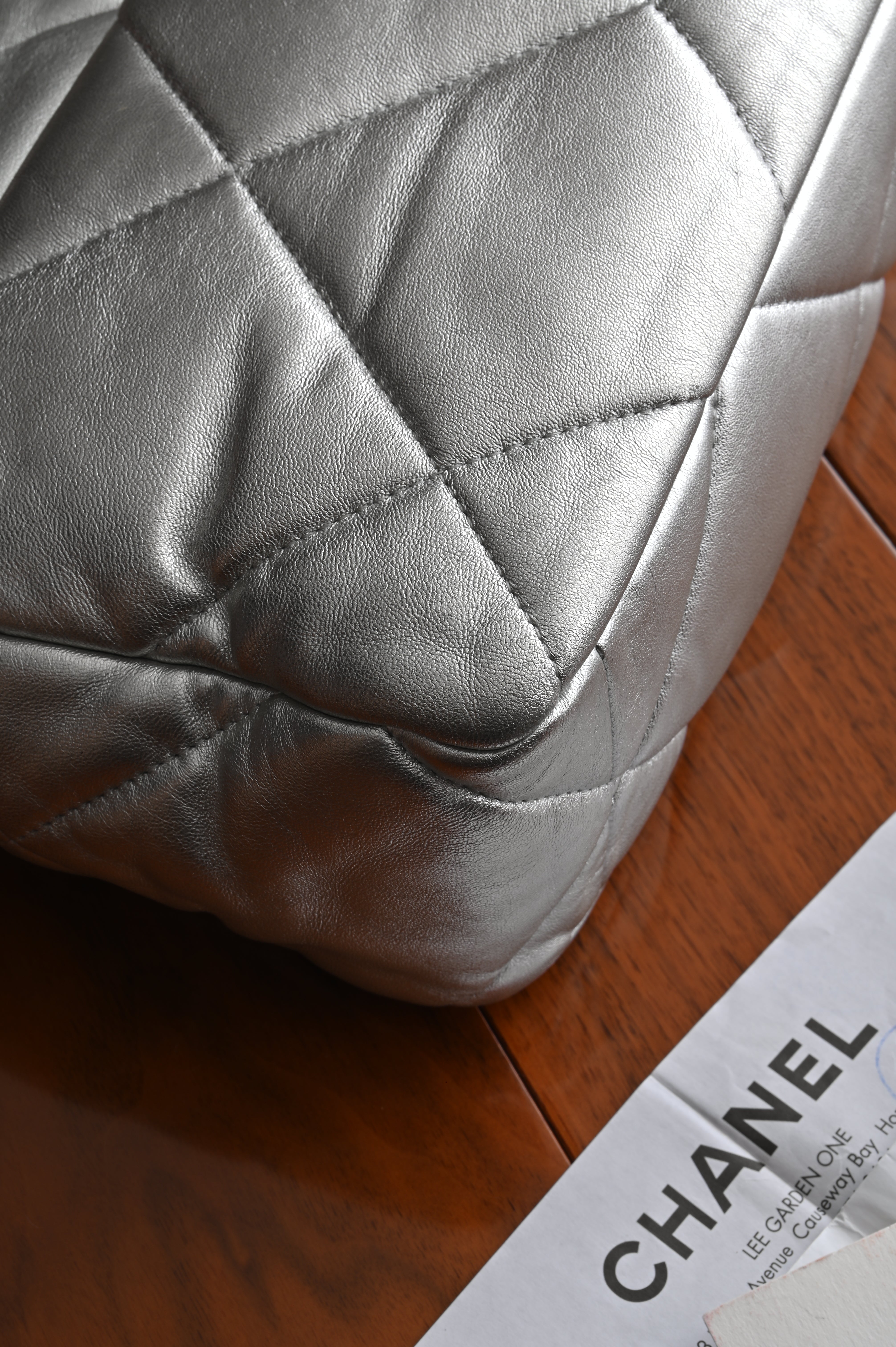 Chanel CC 19 Silver large Flap Bag