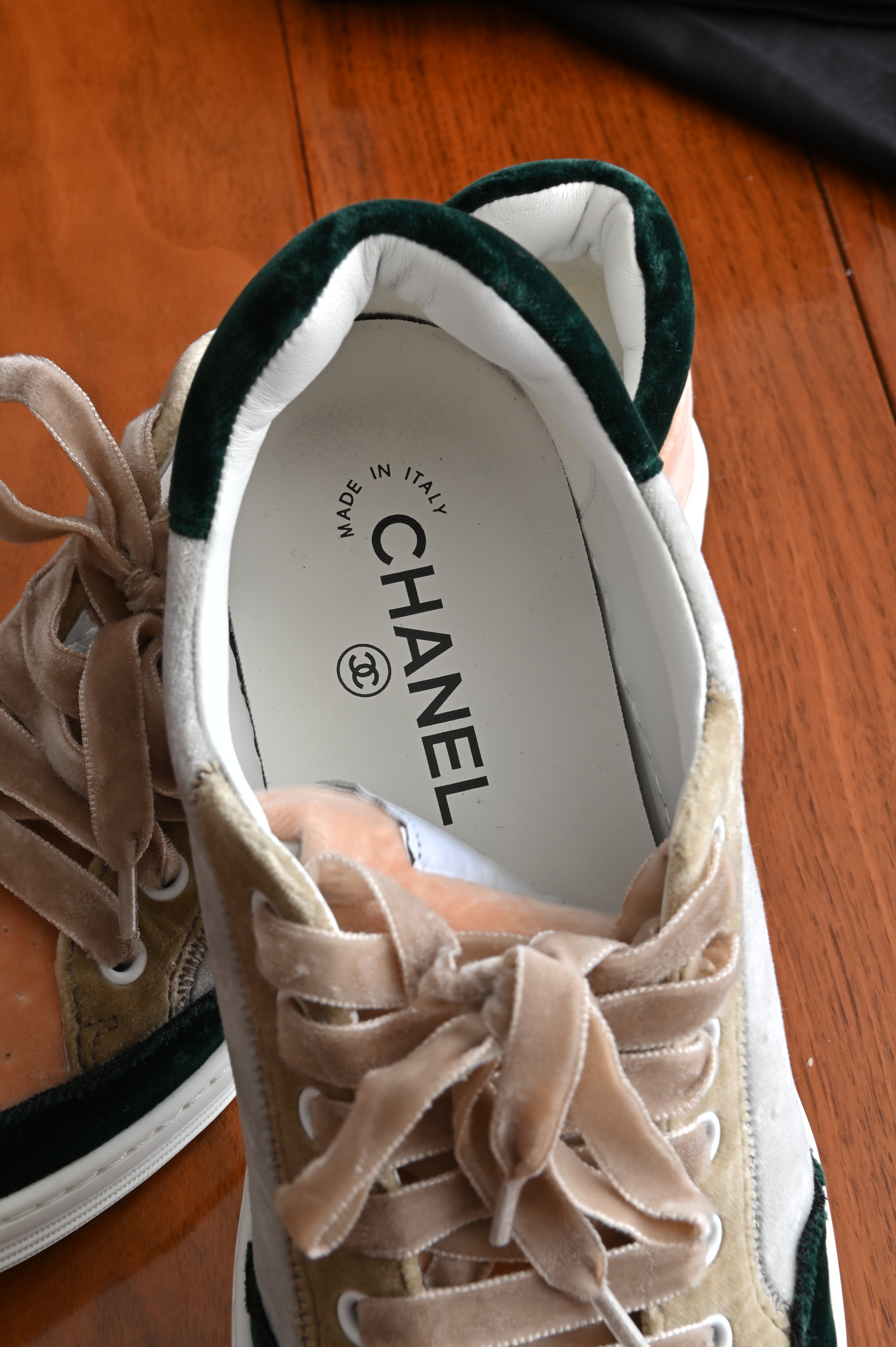 Chanel Multi-color Velvet Sneakers