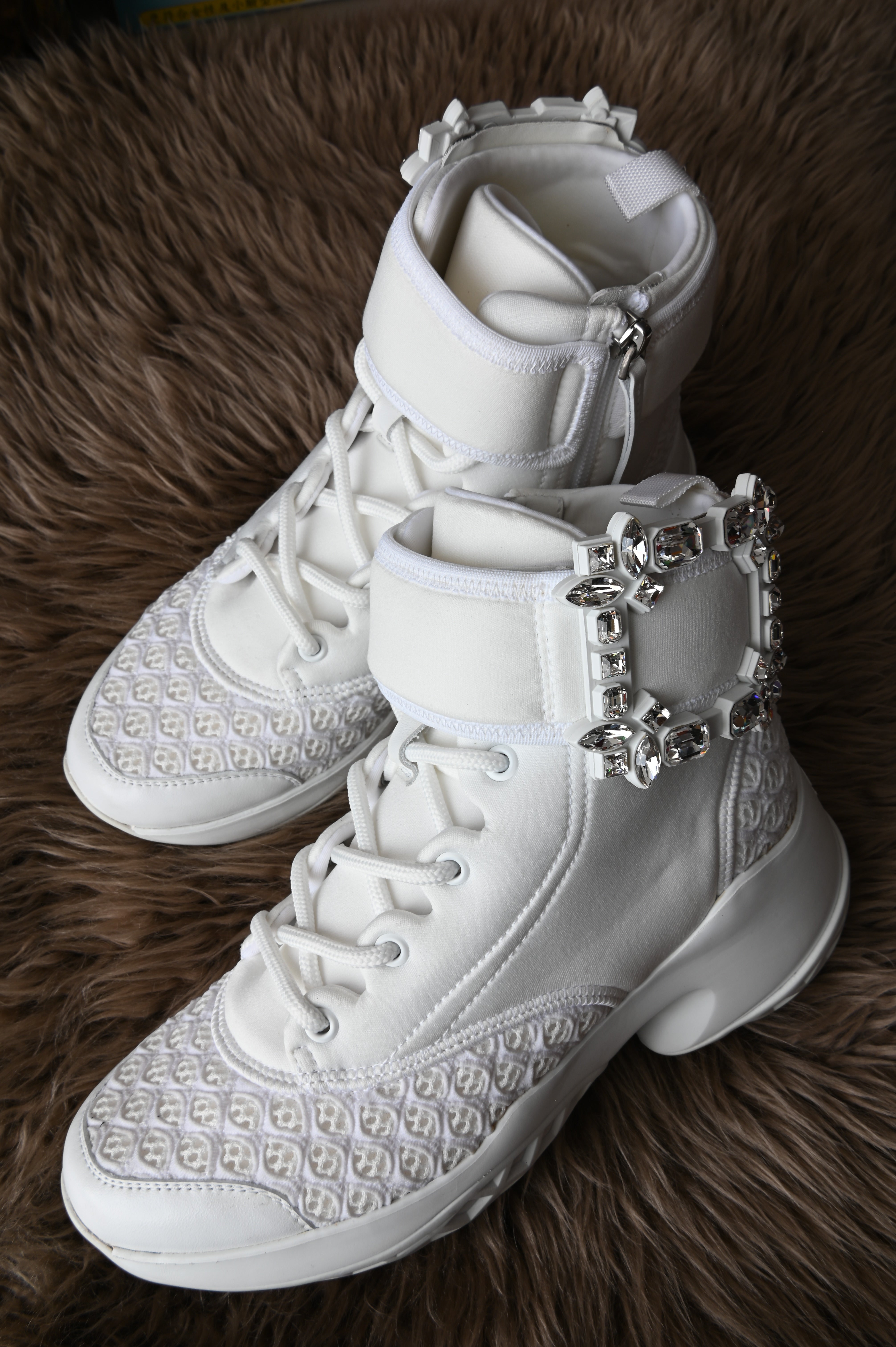 Roger Vivier Ankle buckle sneakers in white