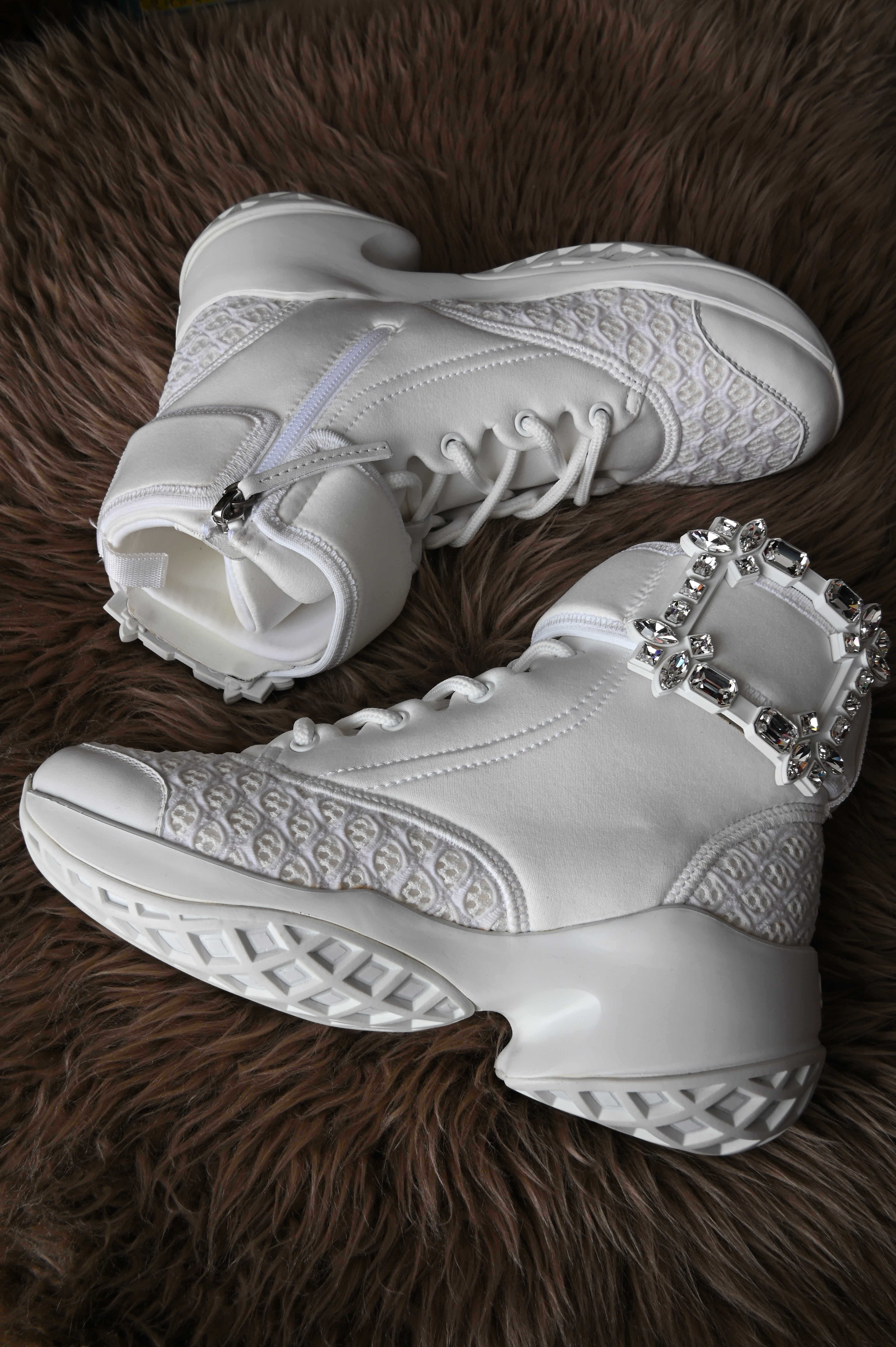 Roger Vivier Ankle buckle sneakers in white