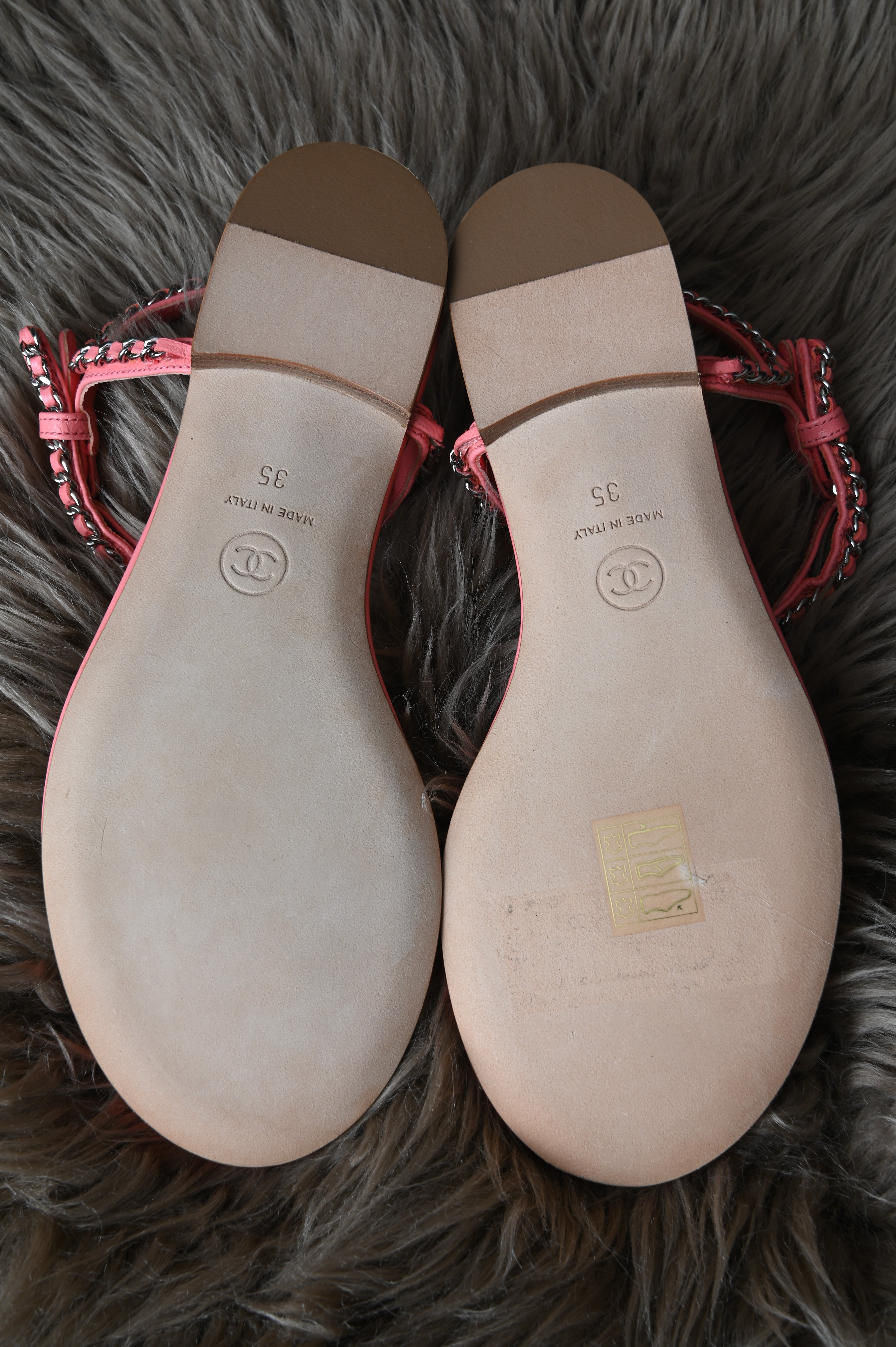 Chanel Chained thong sandals in SHW