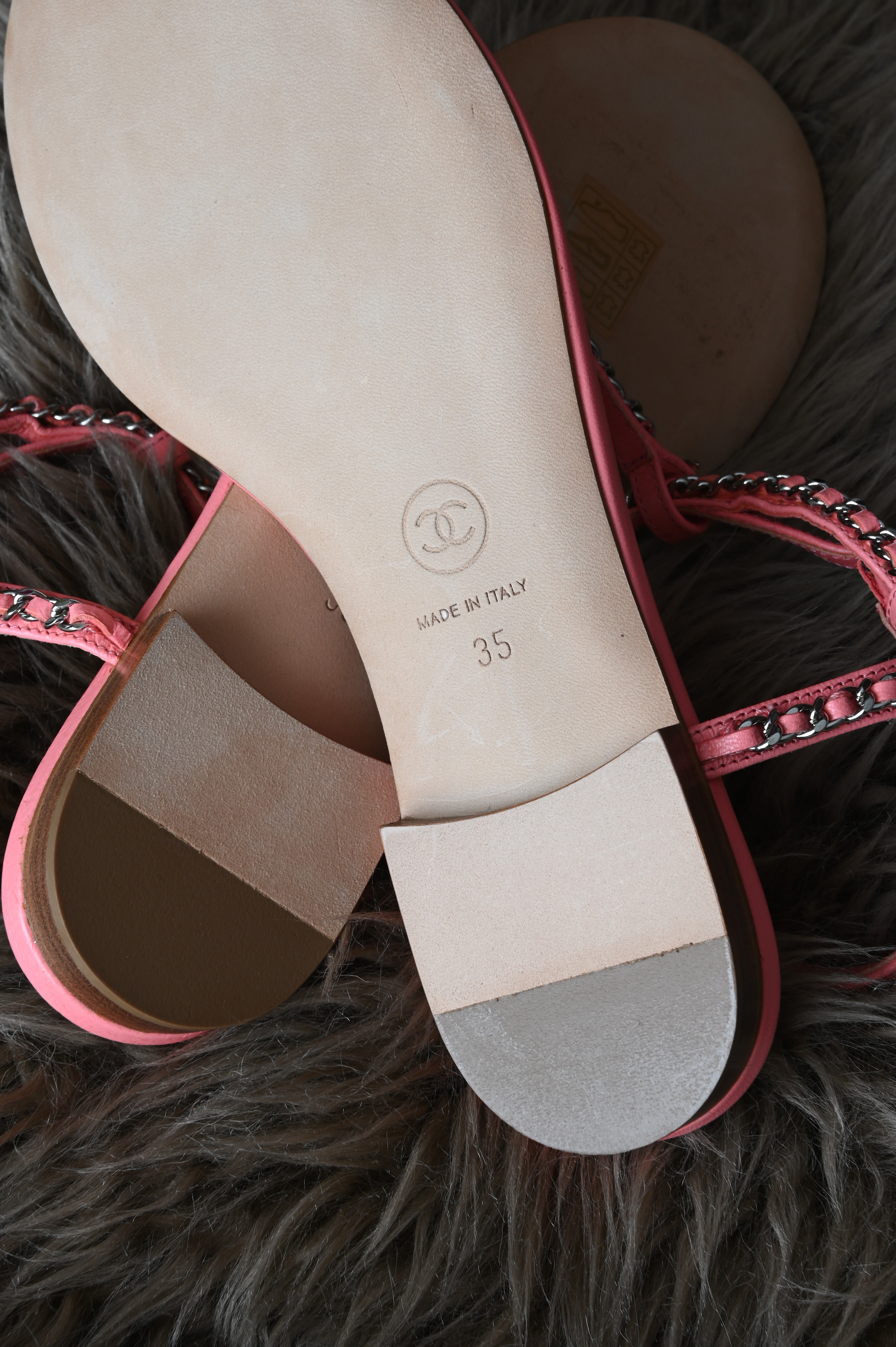 Chanel Chained thong sandals in SHW