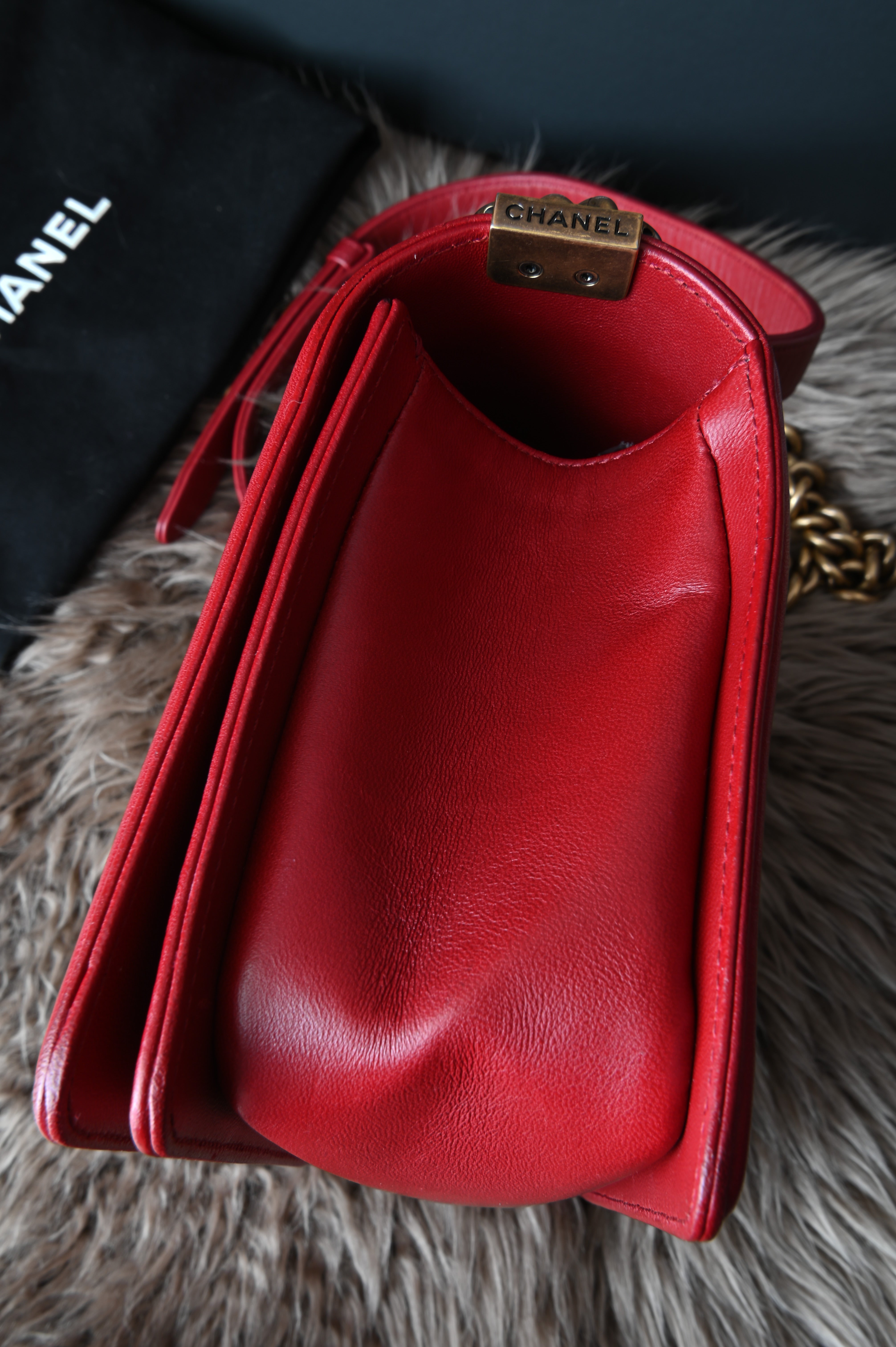 Chanel Le boy medium in soft leather and GHW