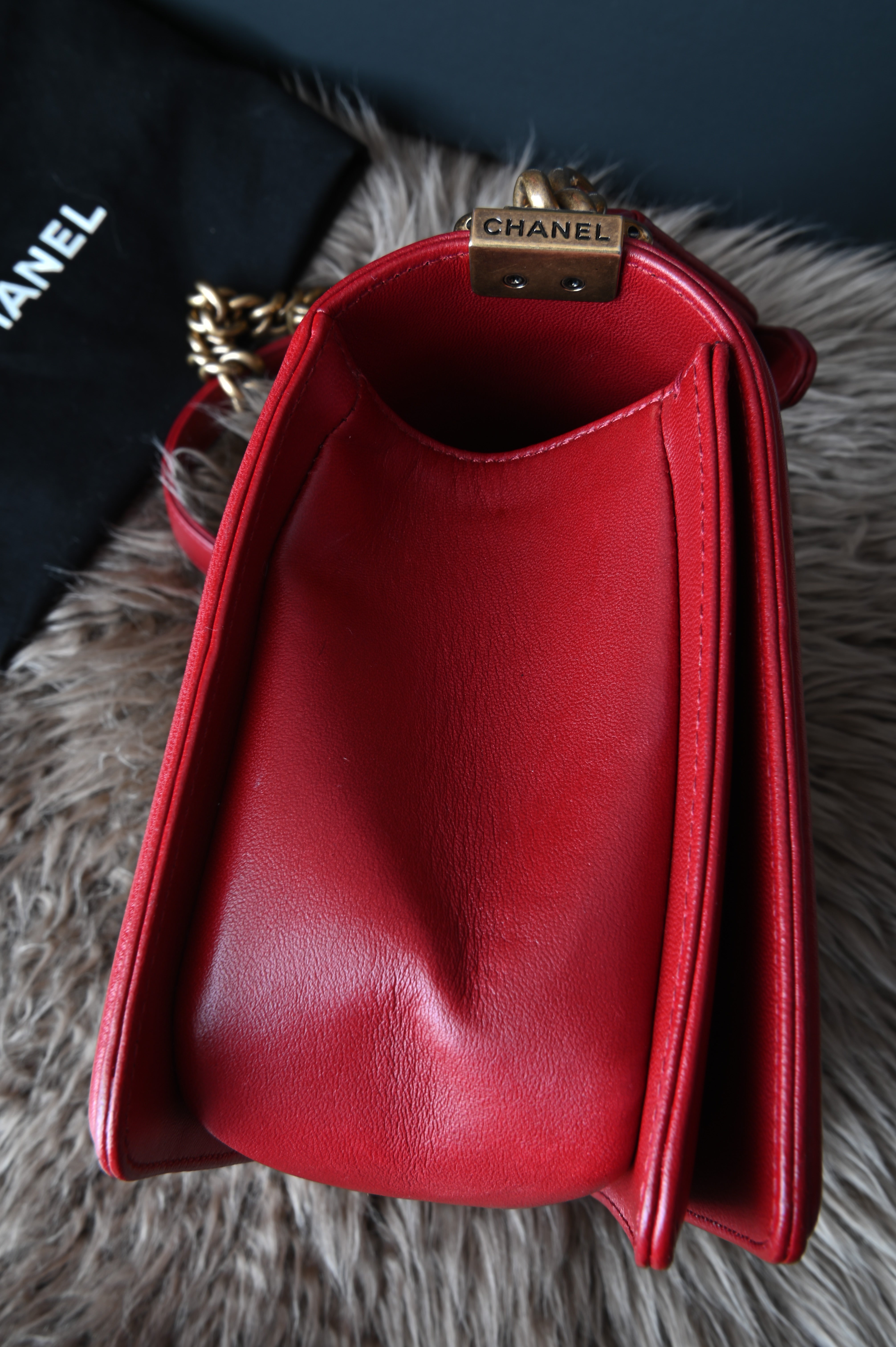 Chanel Le boy medium in soft leather and GHW