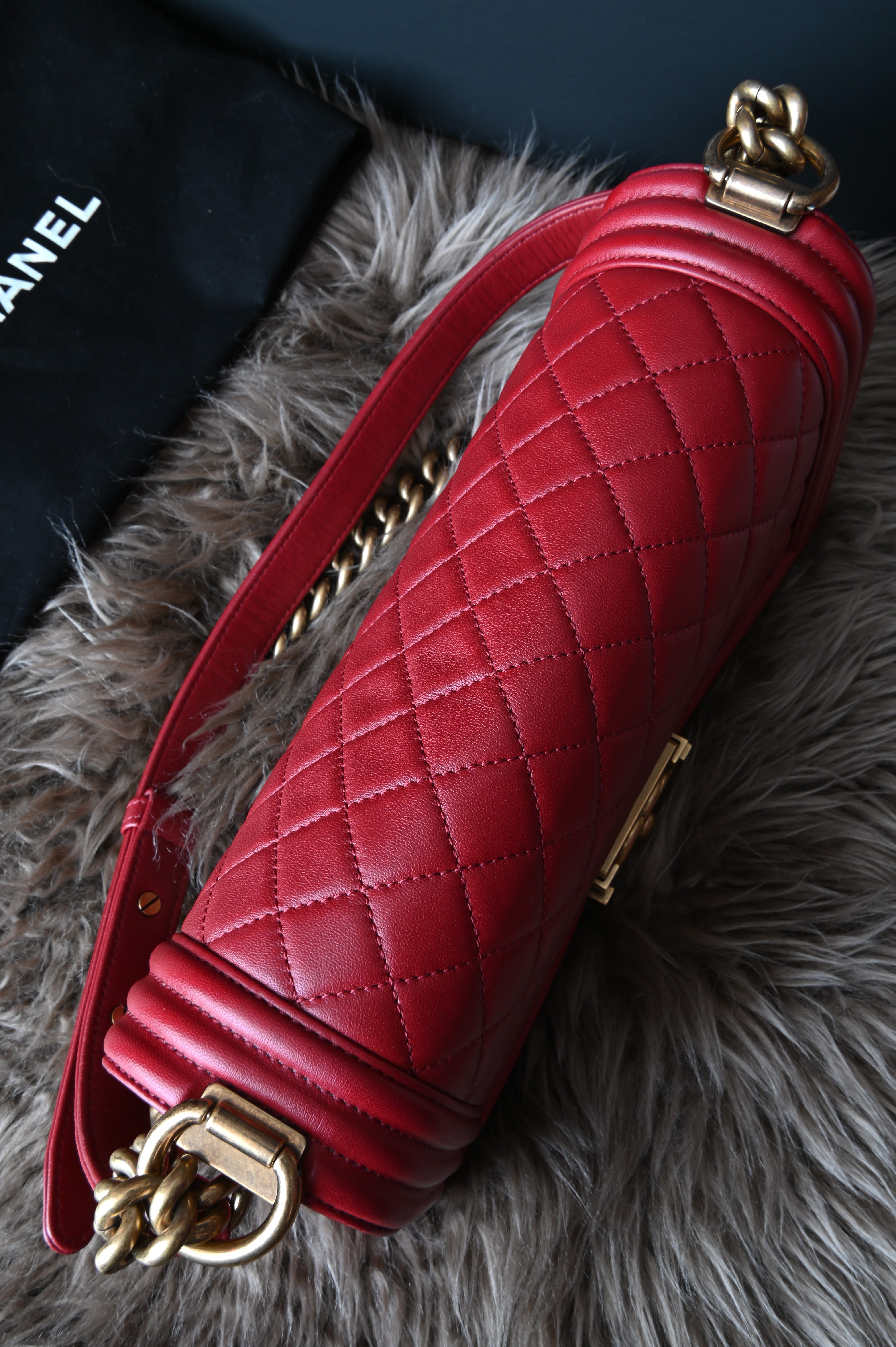 Chanel Le boy medium in soft leather and GHW