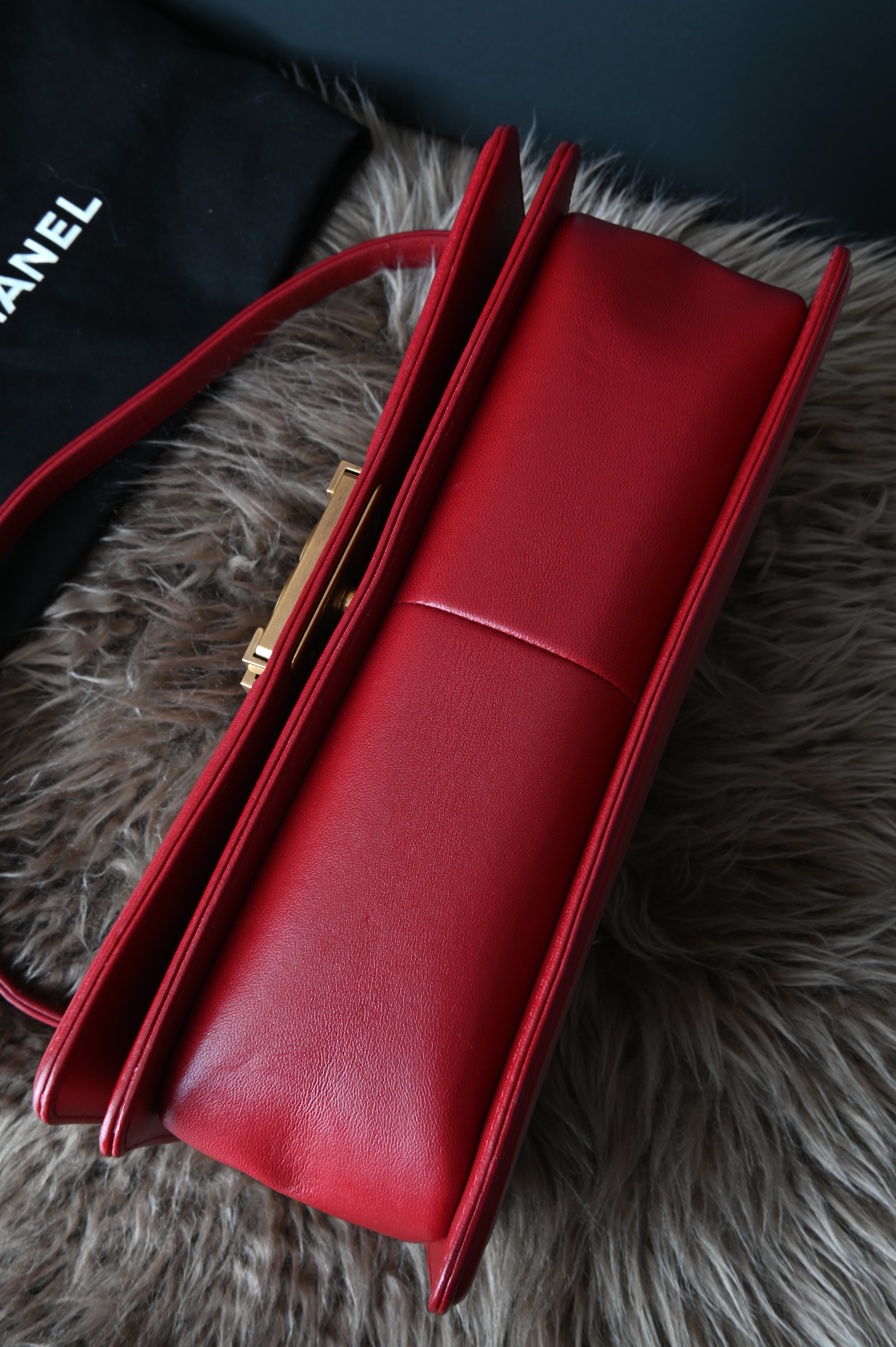 Chanel Le boy medium in soft leather and GHW