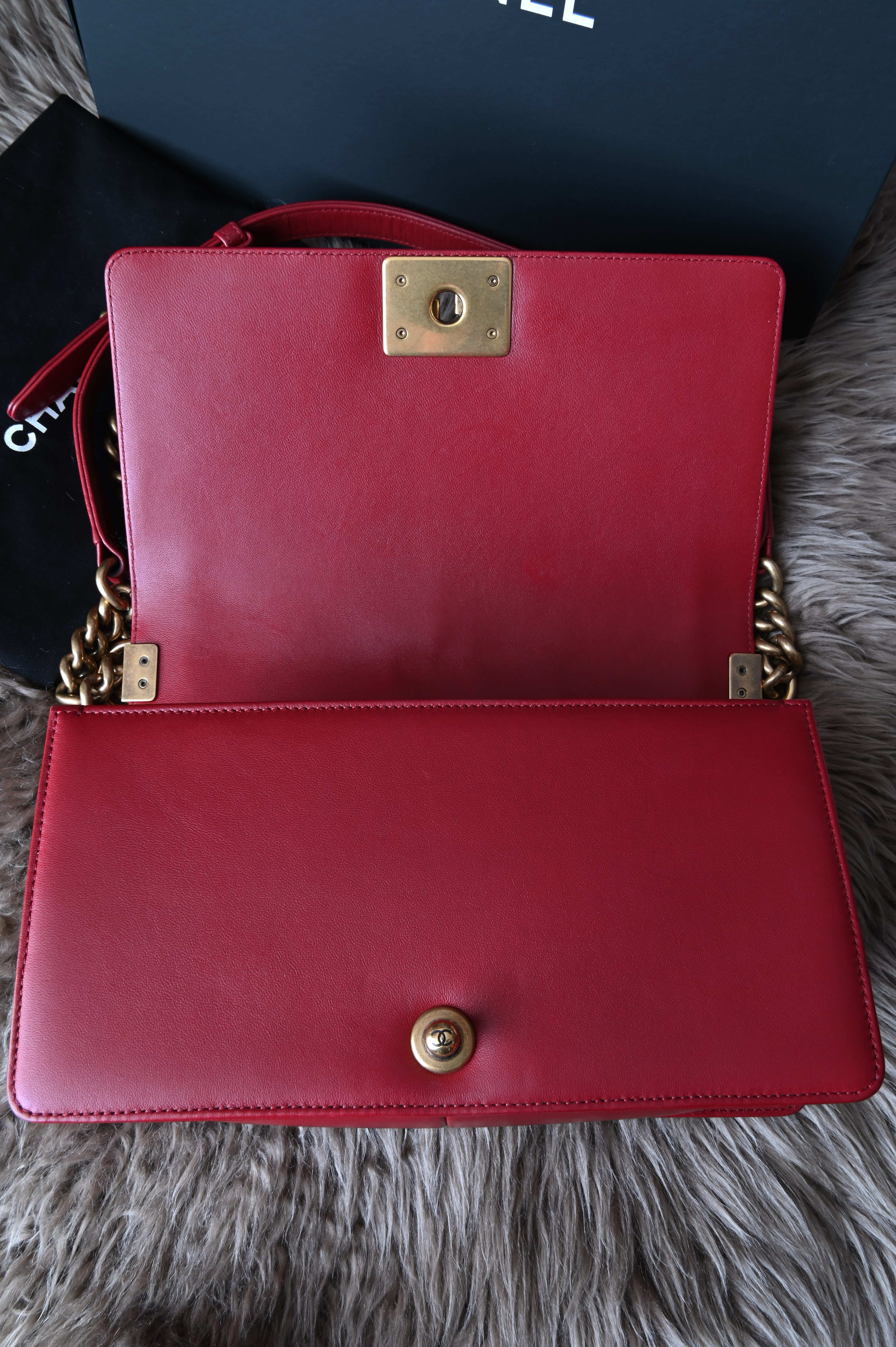 Chanel Le boy medium in soft leather and GHW