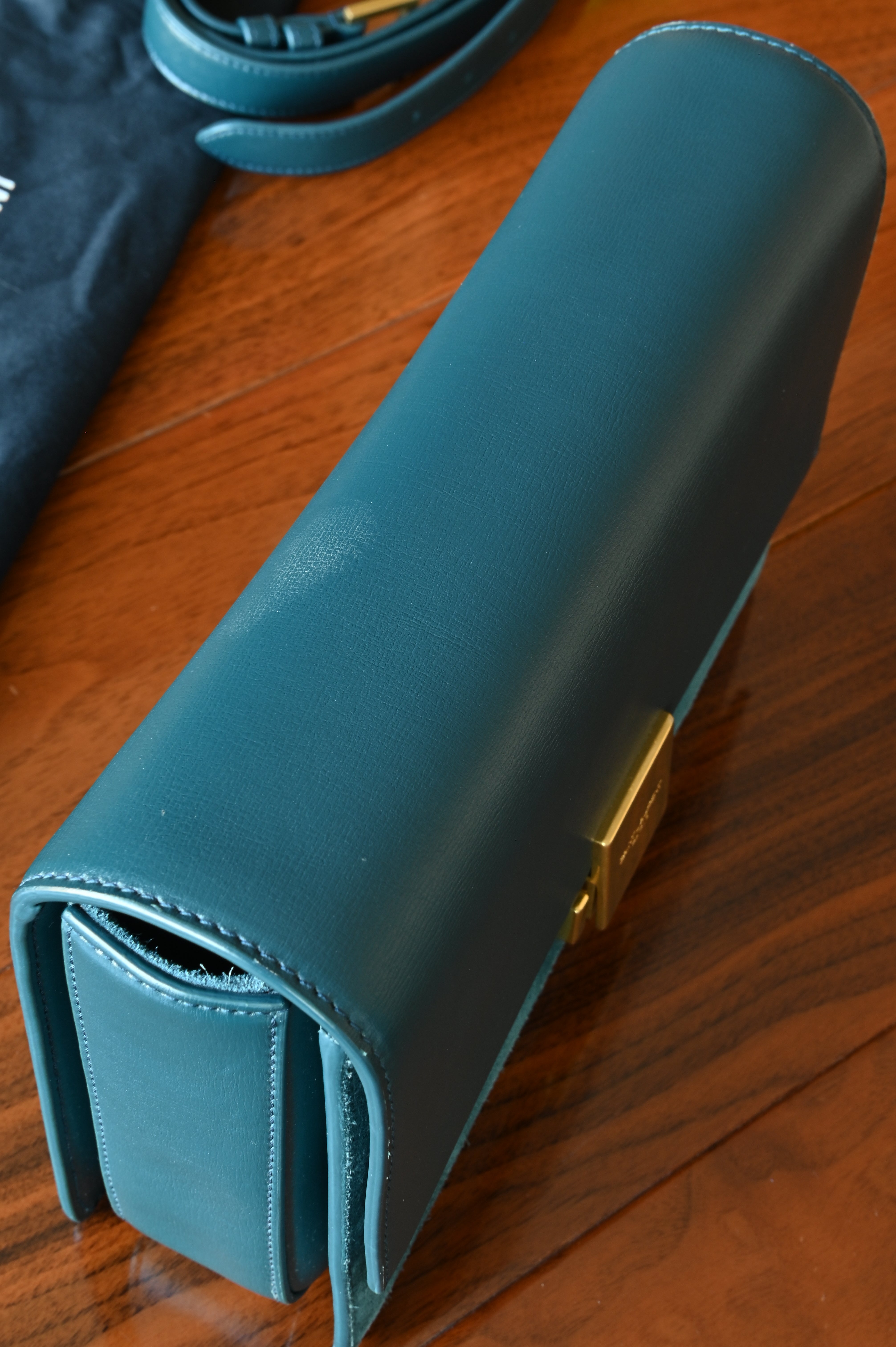 Saint Laurent Dark Green Bellechasse Shoulder Bag