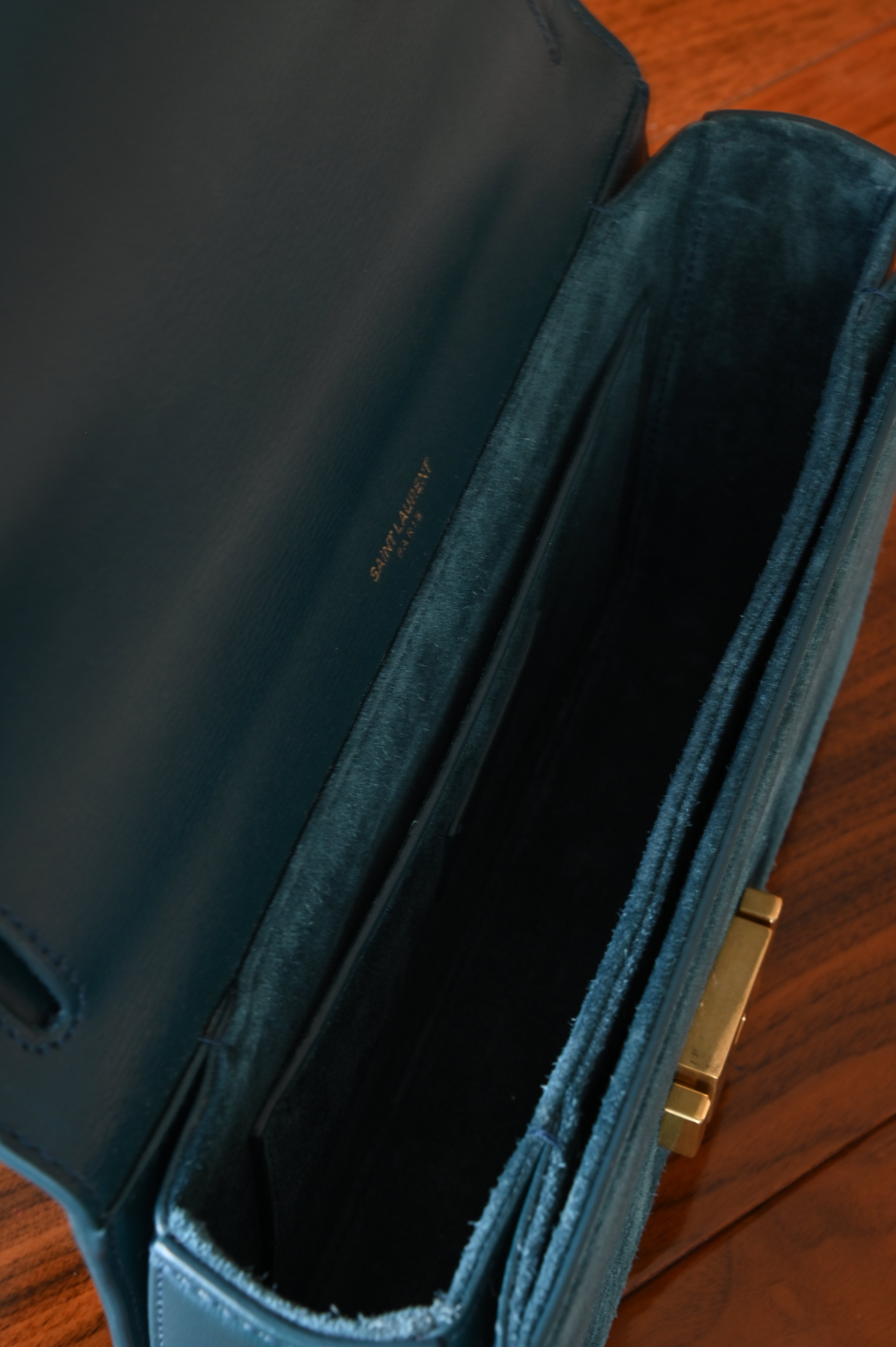 Saint Laurent Dark Green Bellechasse Shoulder Bag
