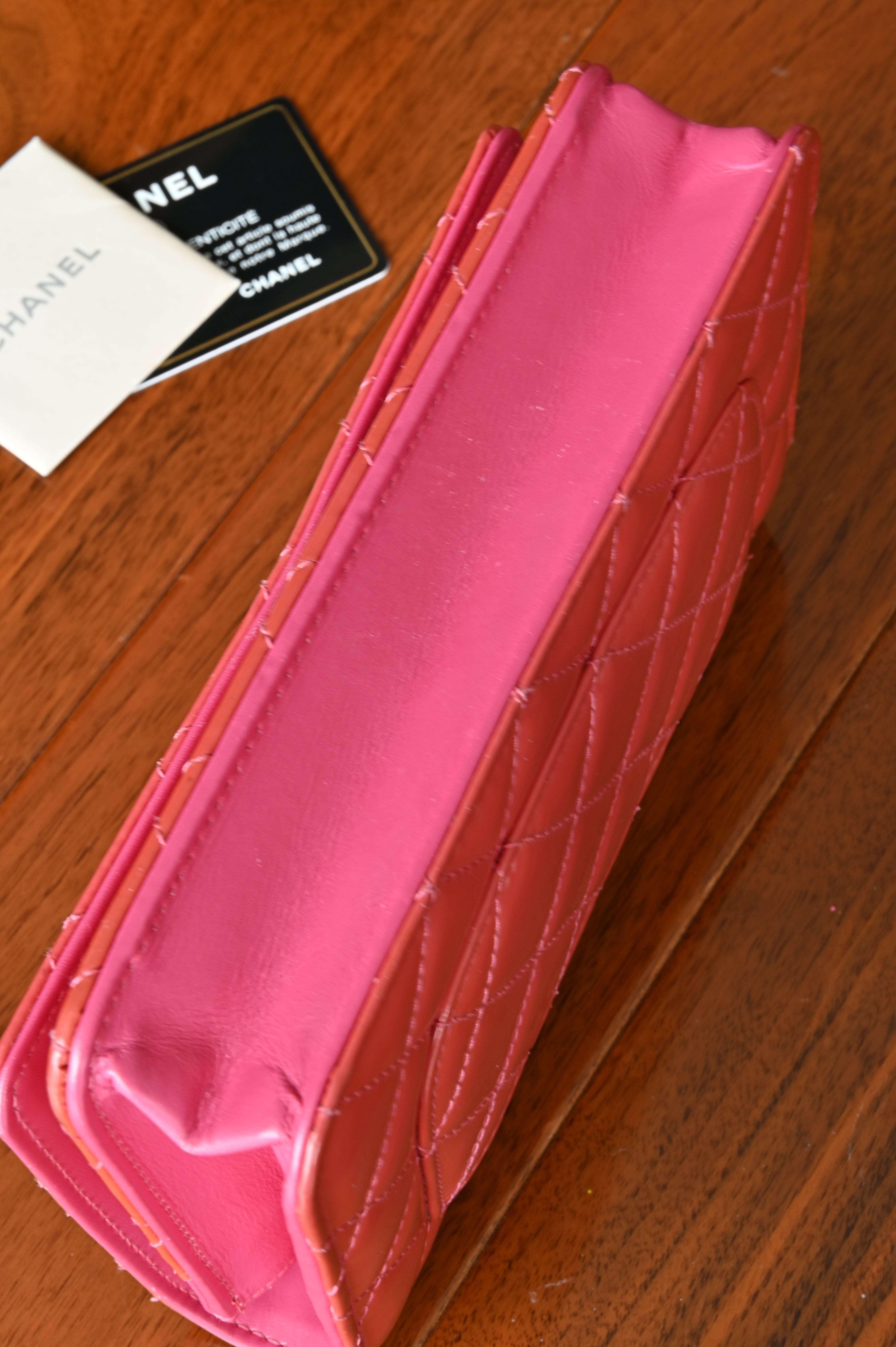 Chanel Classic Patent Pink Wallet on Chain