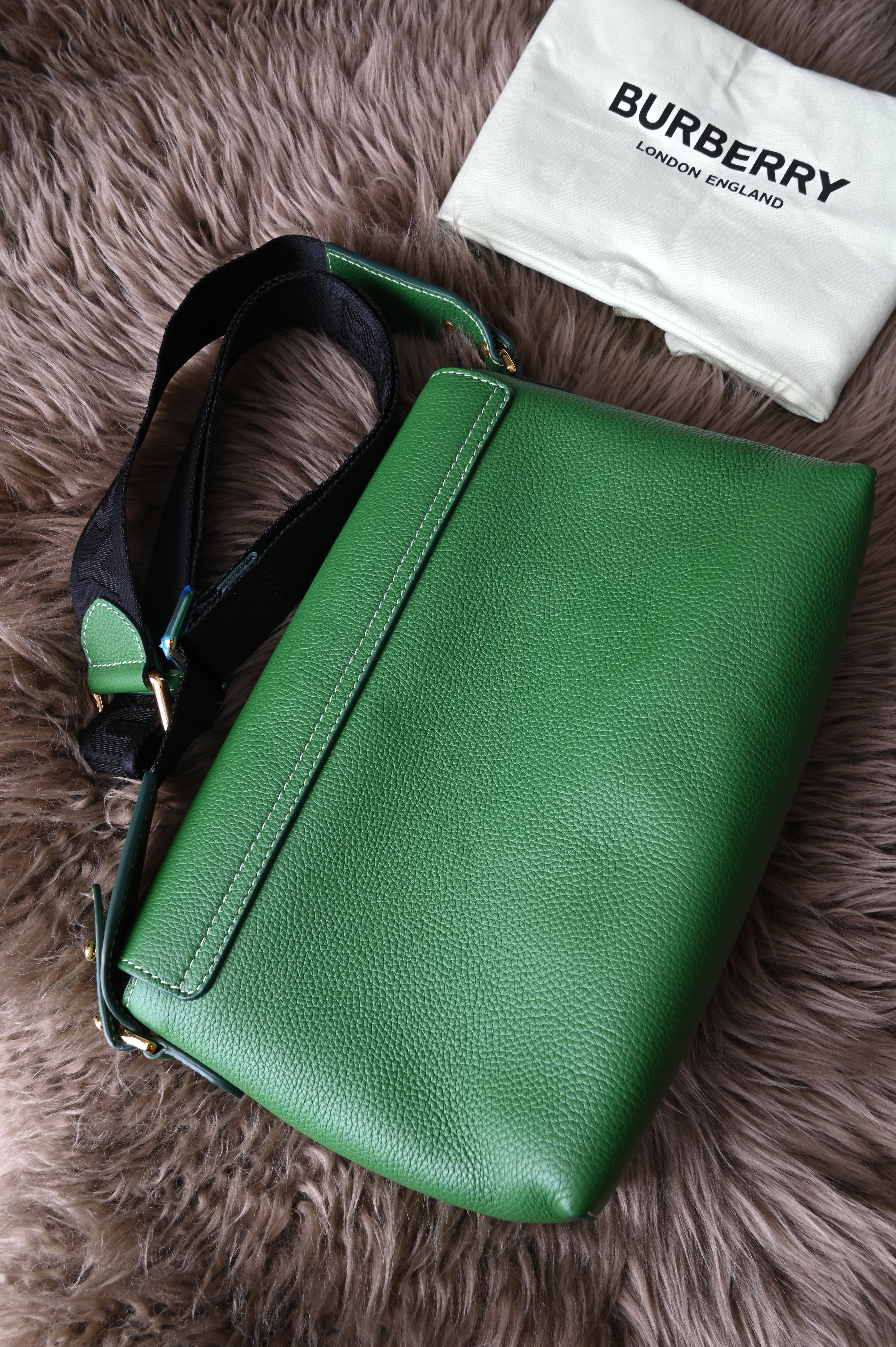 BURBERRY Checked leather cross-body bag
