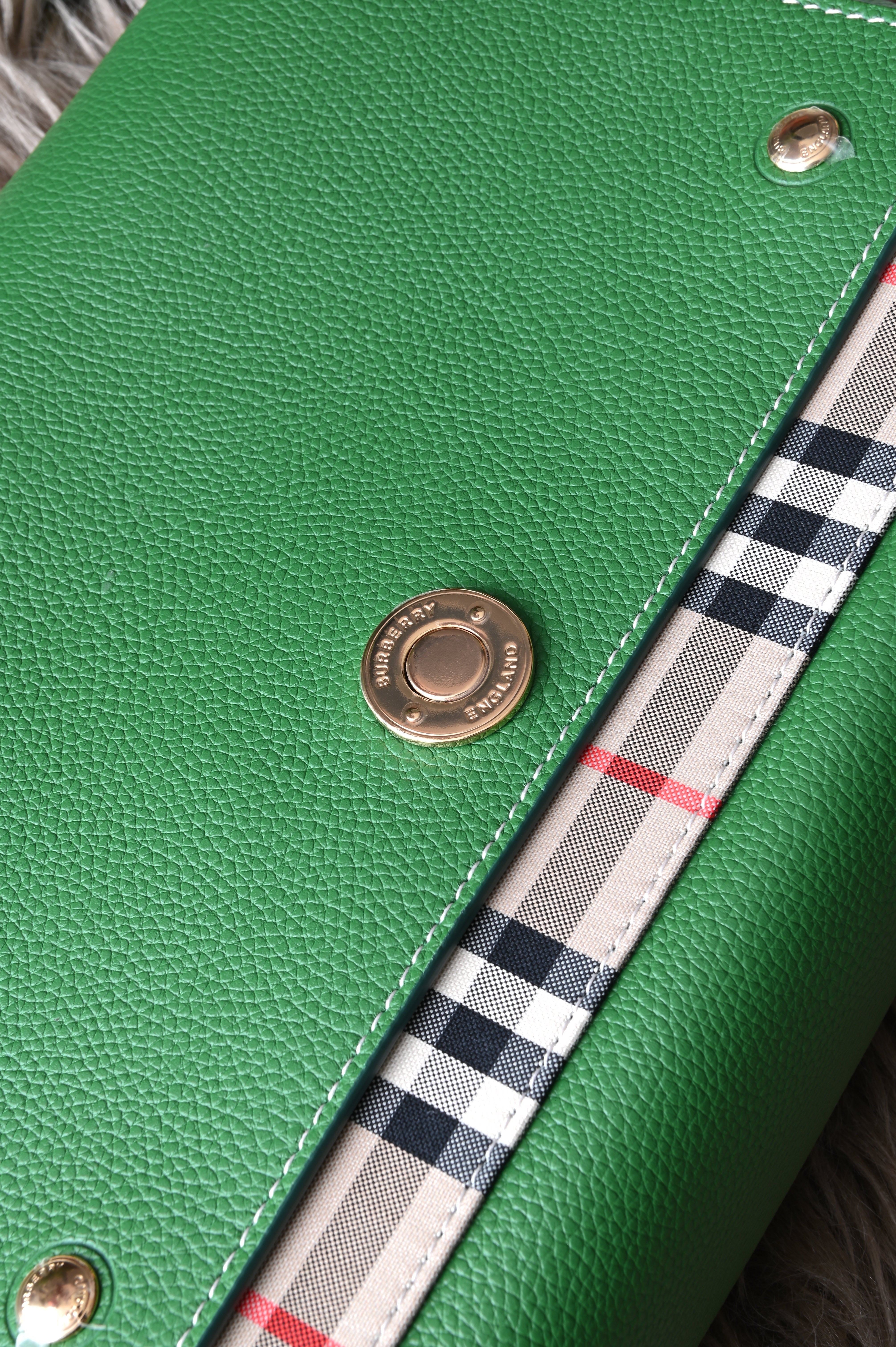 BURBERRY Checked leather cross-body bag