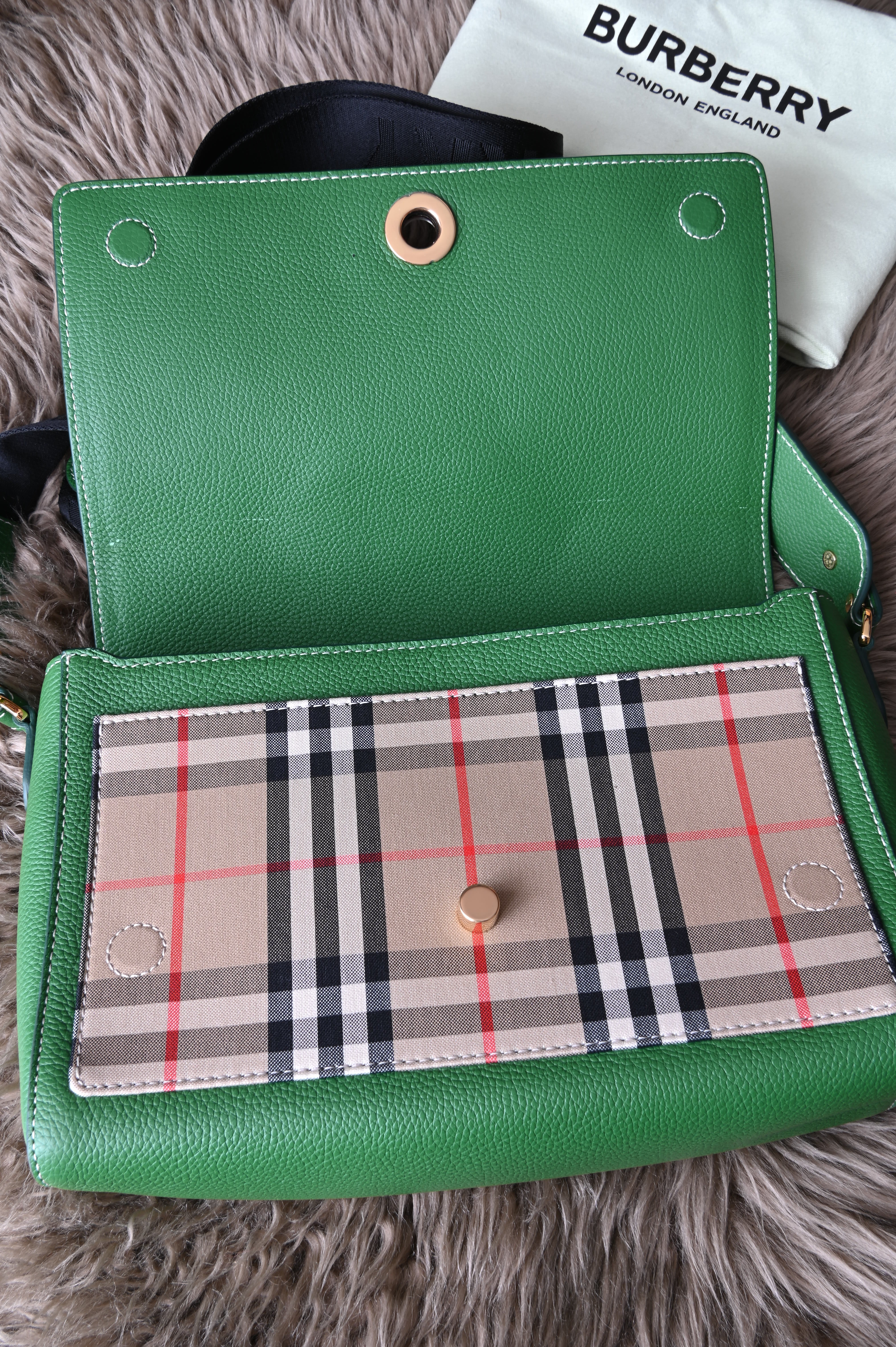 BURBERRY Checked leather cross-body bag
