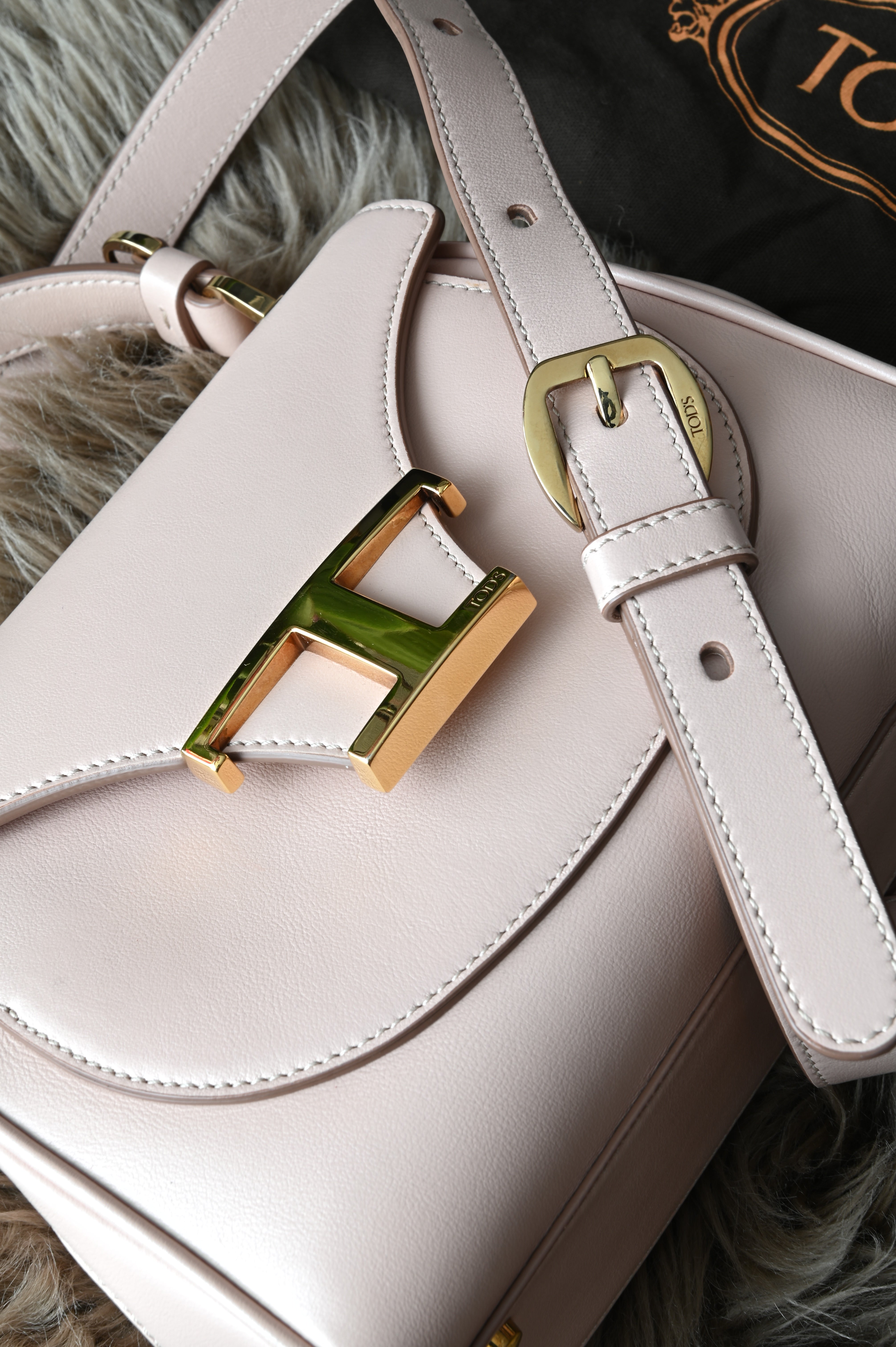 Tod's Top Handle Bag in Light Gold Hardware