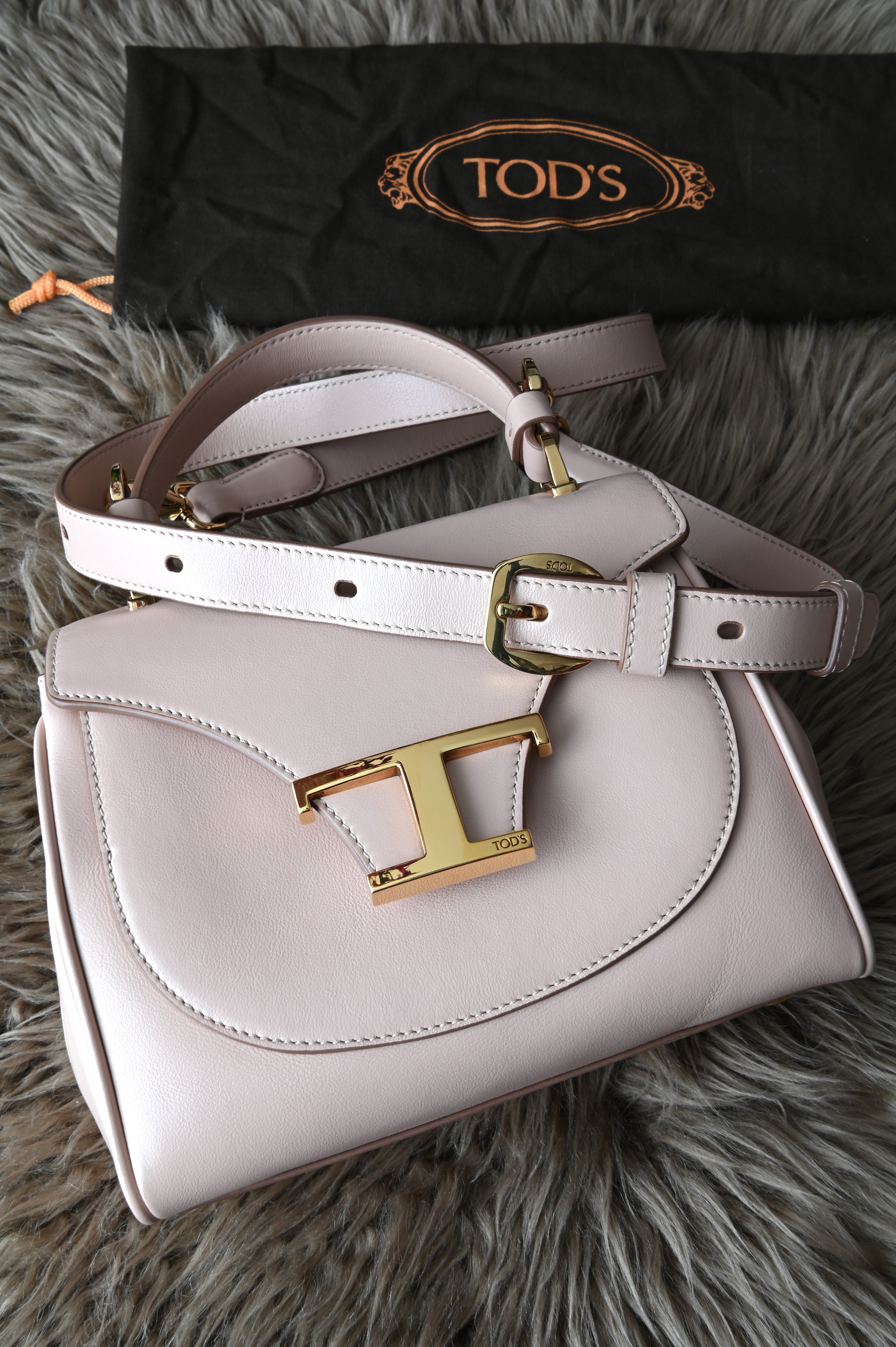 Tod's Top Handle Bag in Light Gold Hardware