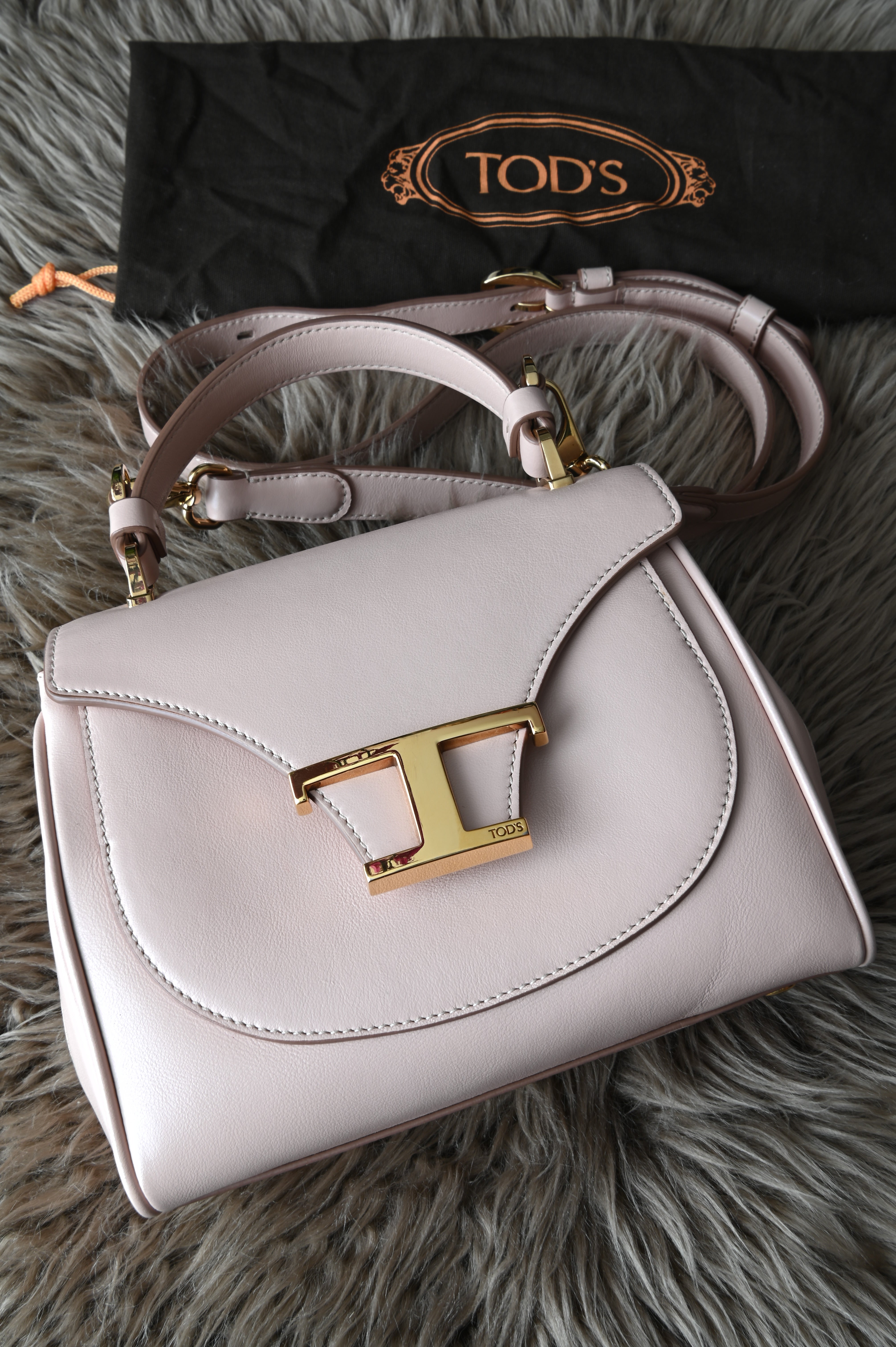 Tod's Top Handle Bag in Light Gold Hardware
