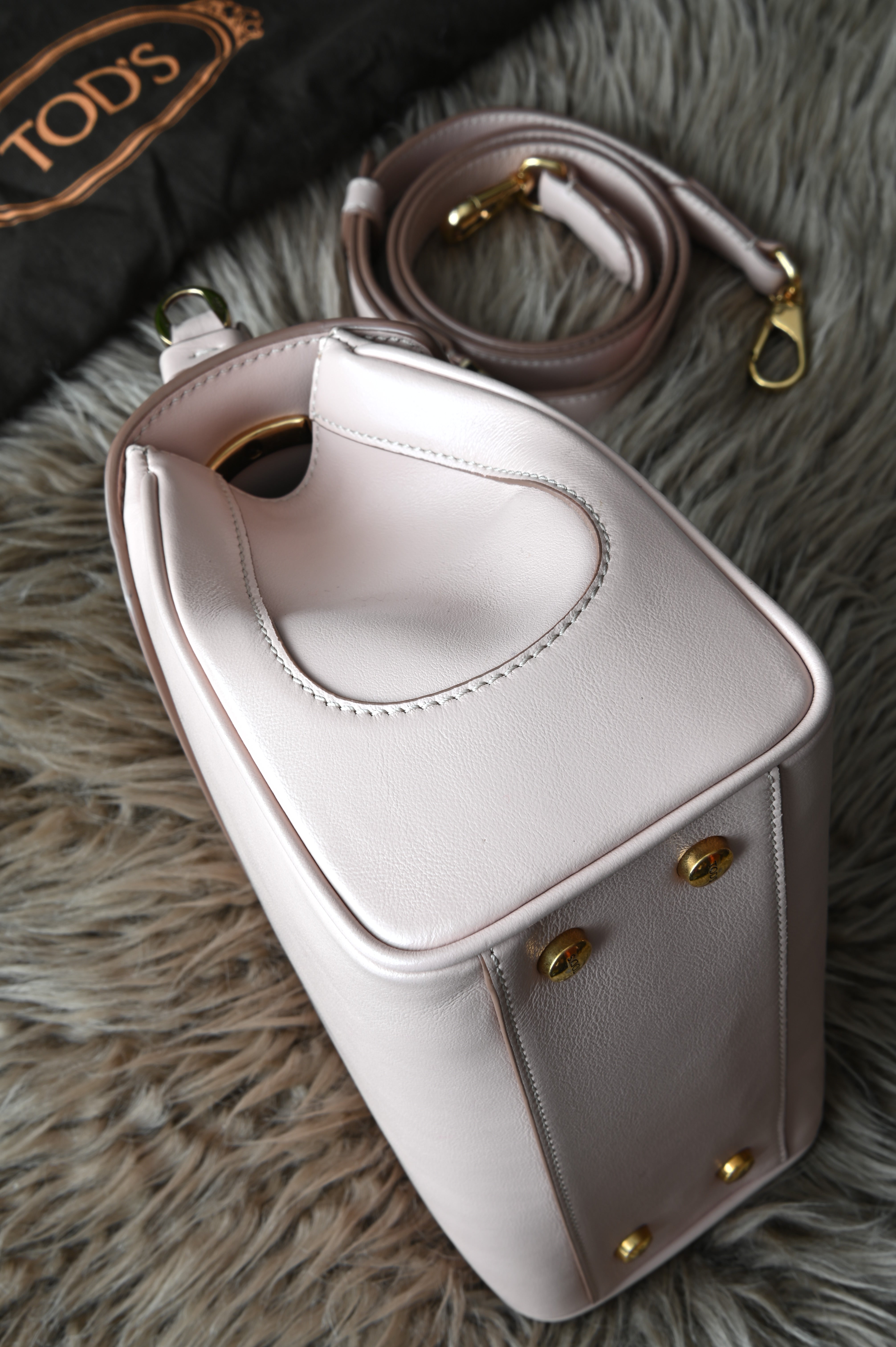Tod's Top Handle Bag in Light Gold Hardware