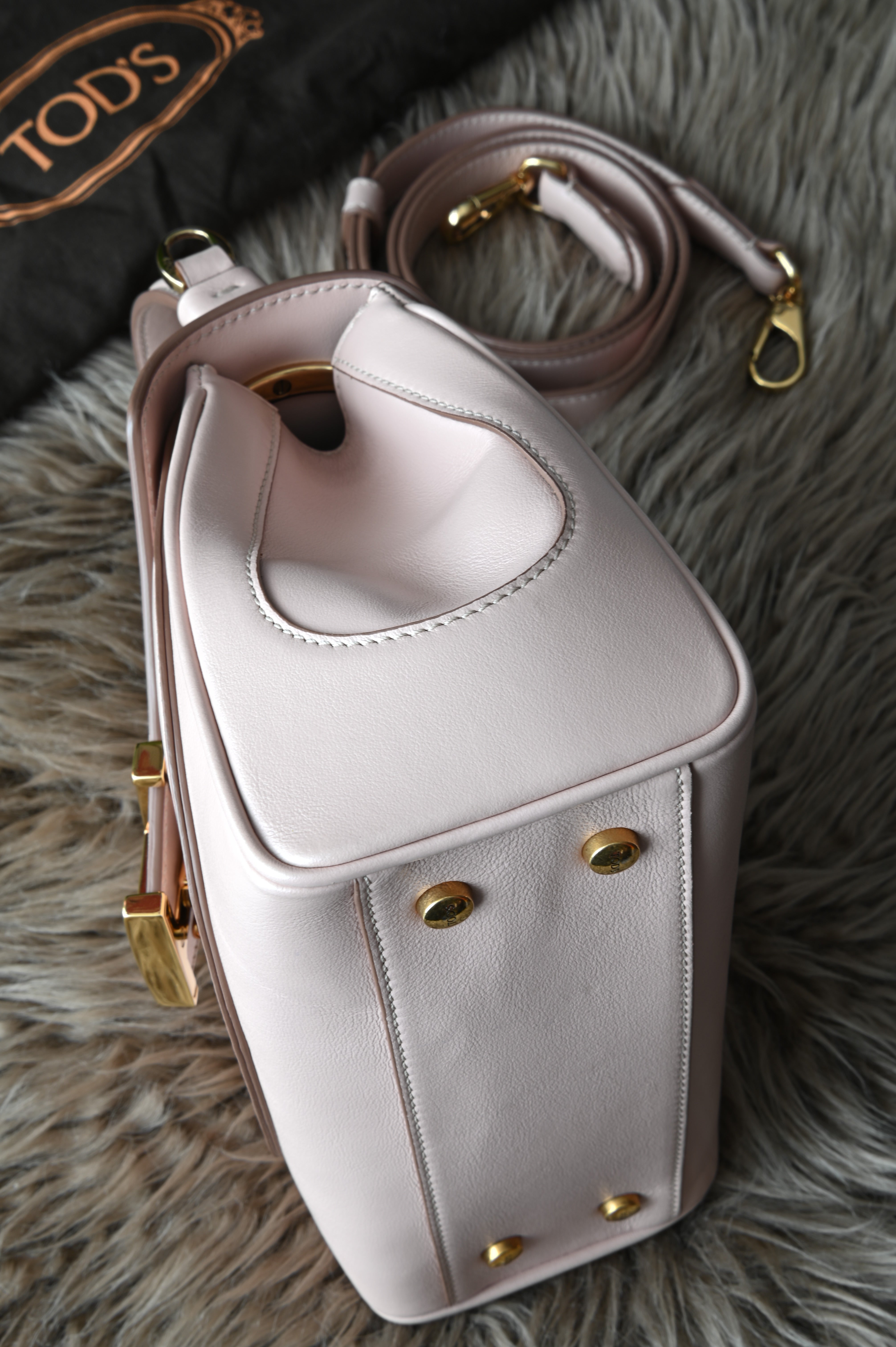 Tod's Top Handle Bag in Light Gold Hardware