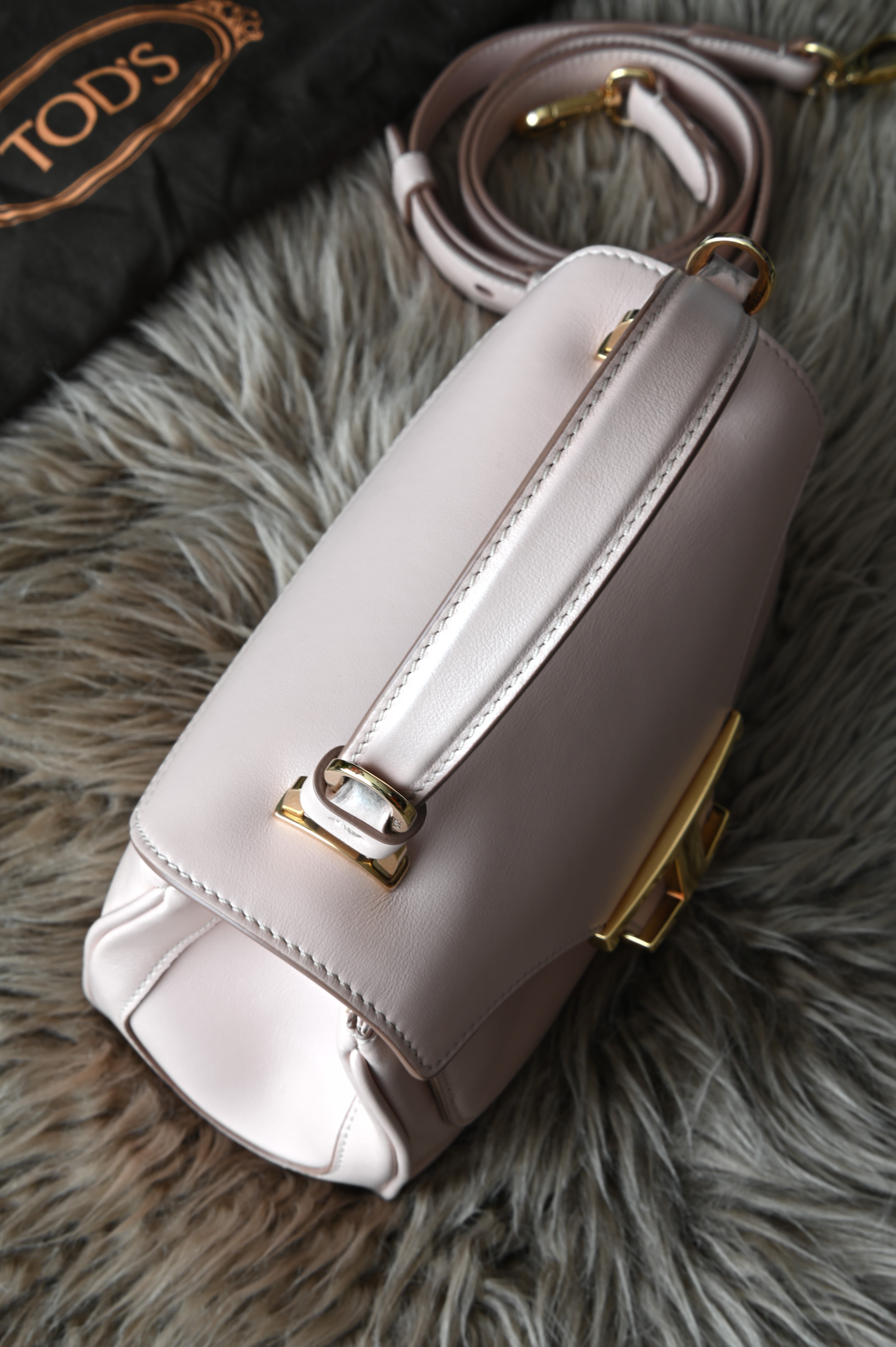 Tod's Top Handle Bag in Light Gold Hardware