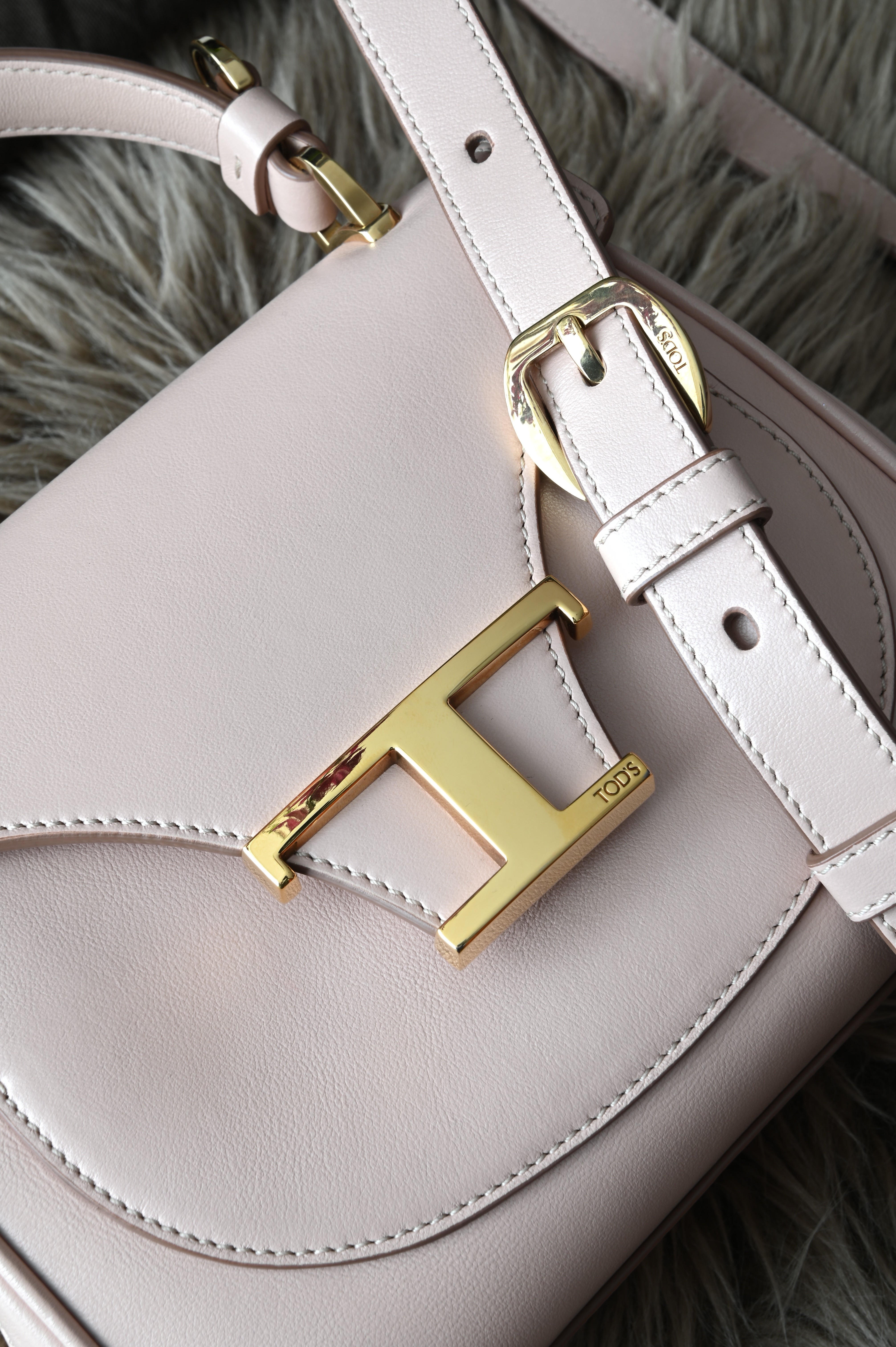 Tod's Top Handle Bag in Light Gold Hardware