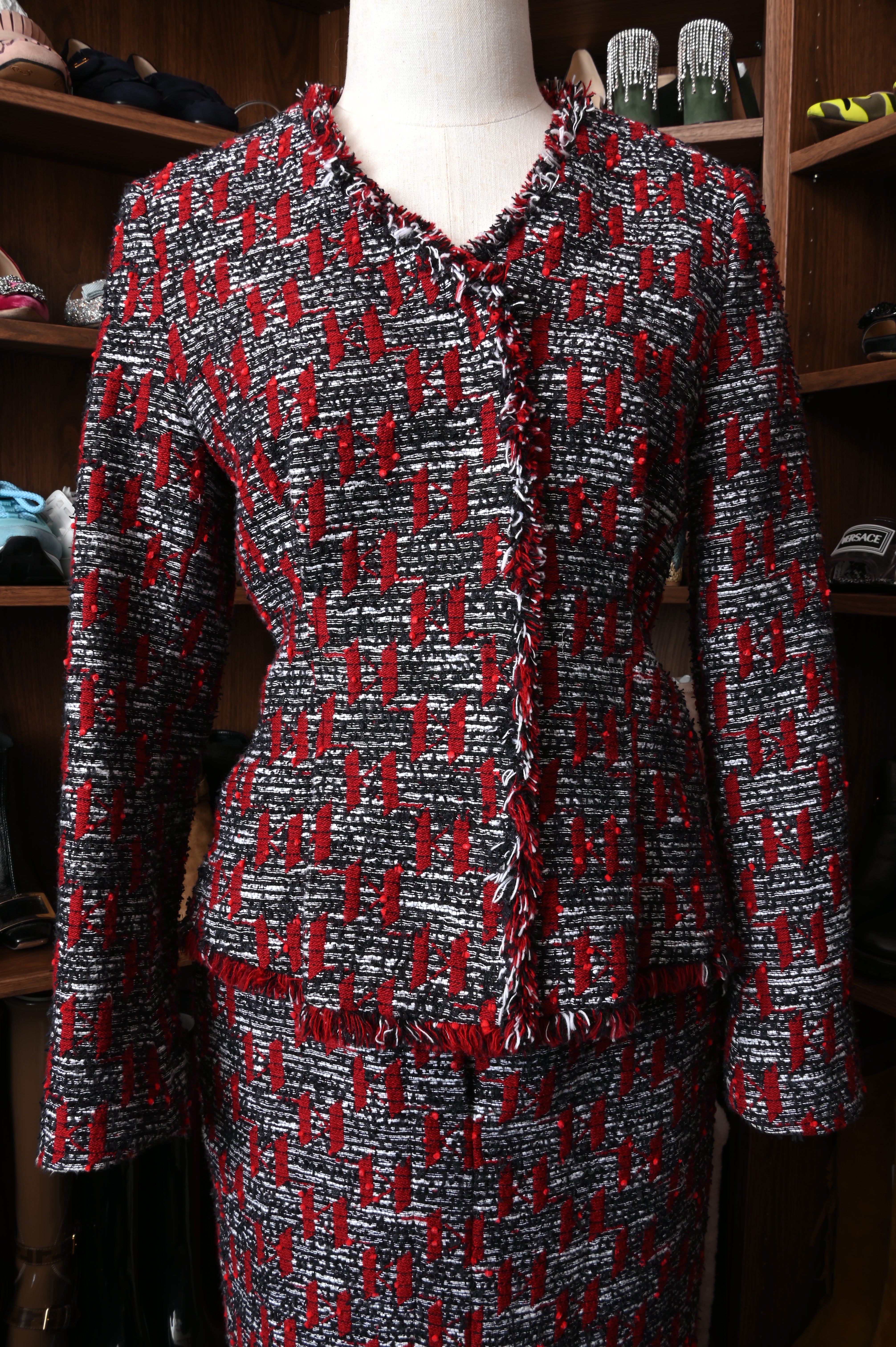 Karl lagerfeld kL monogram Tweed set