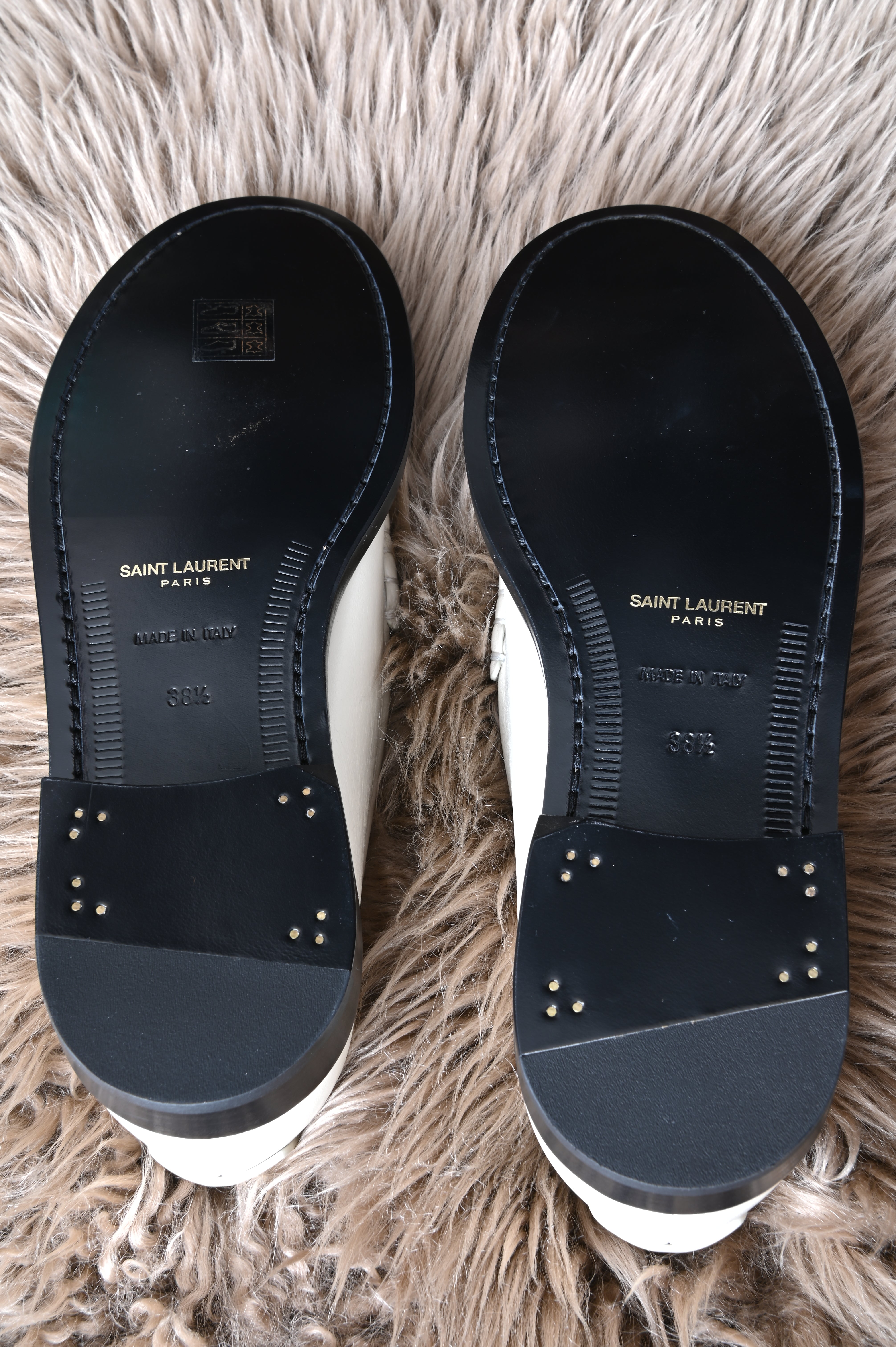 Saint Laurent Monogram Plaque Slip-On Loafers