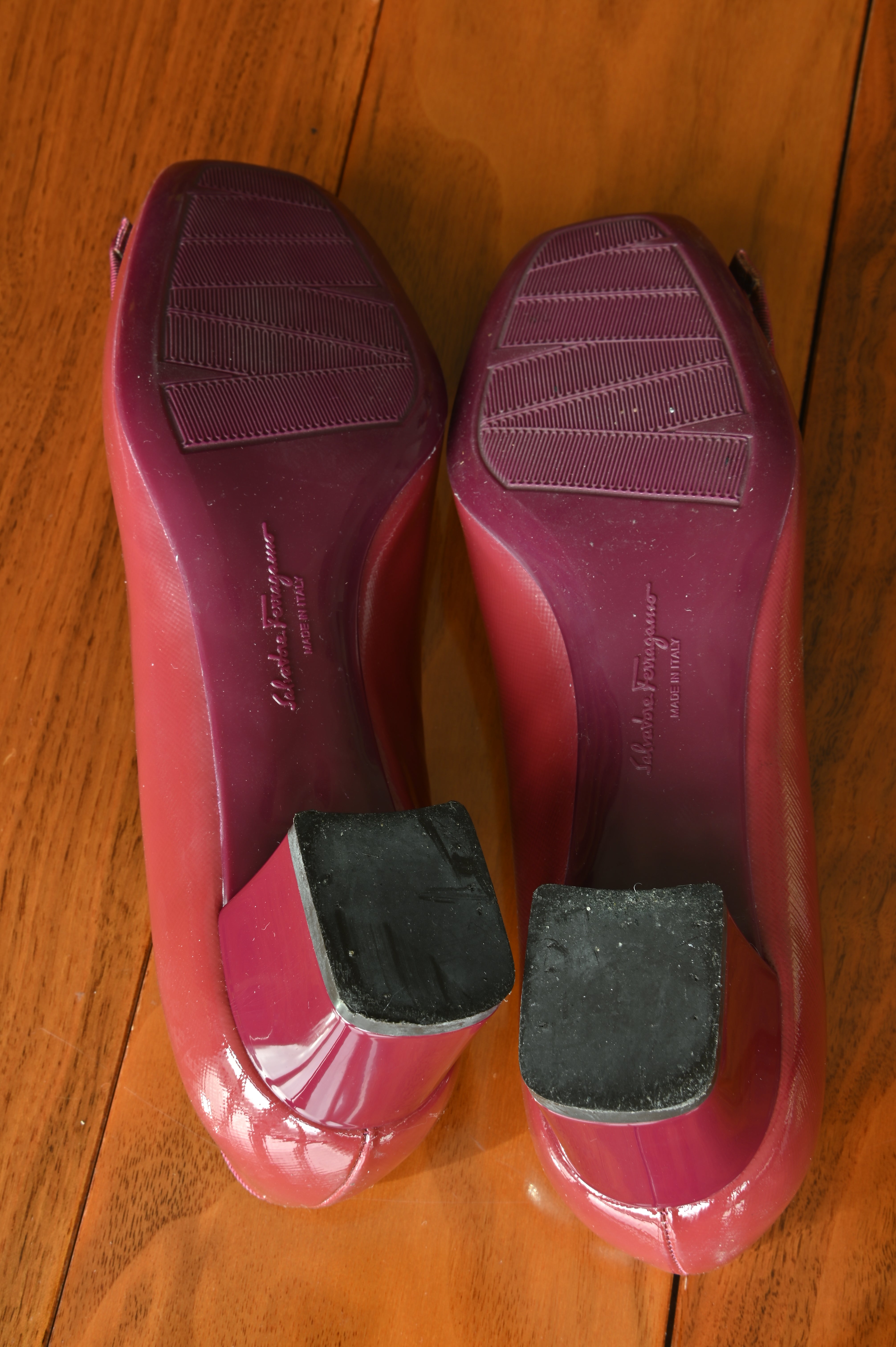 Salvatore Ferragamo Burgundy Red Pumps