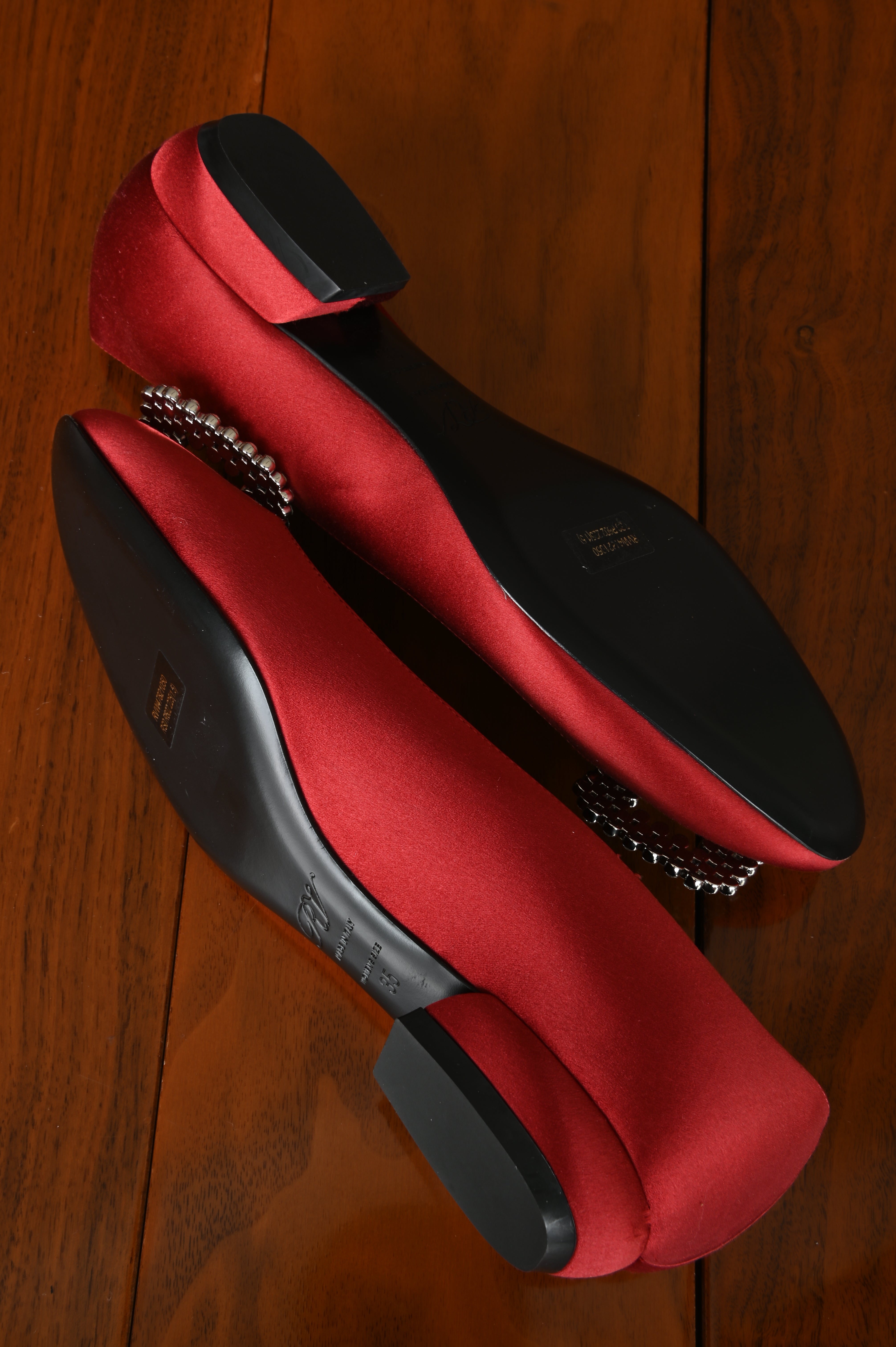 Roger Vivier Red Satin Ballet Pumps