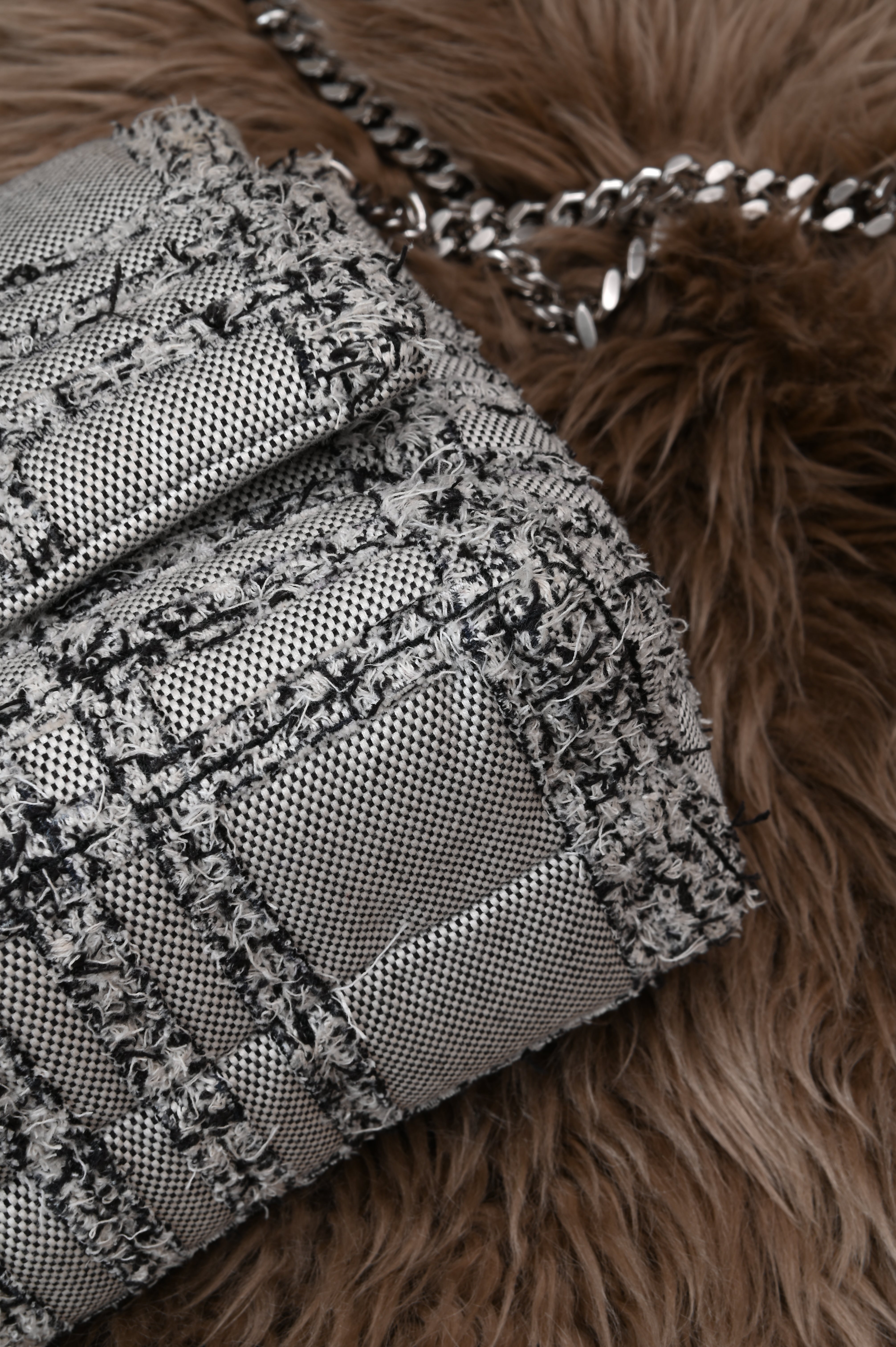 Burberry Small Lola Tweed Shoulder Bag