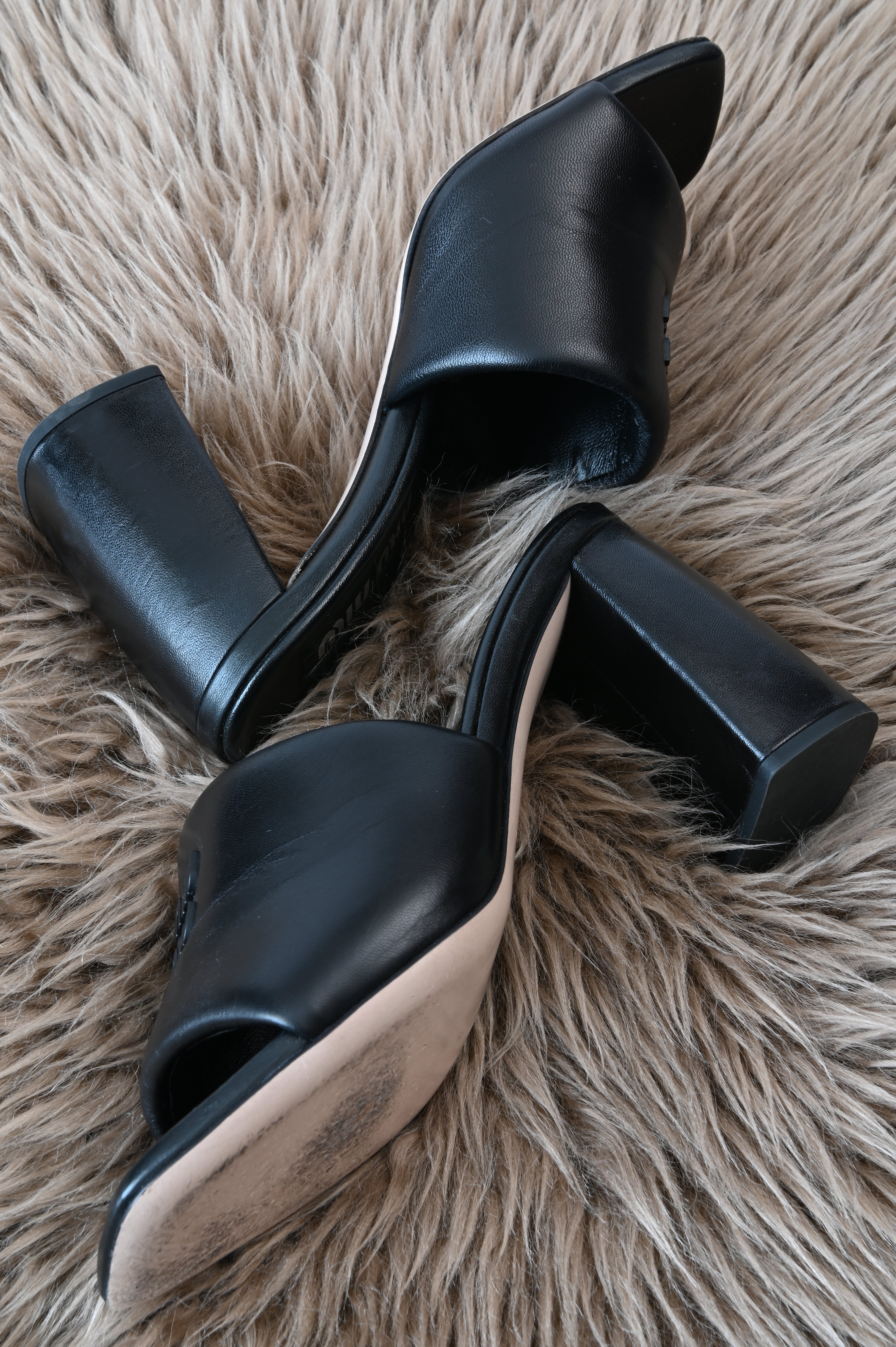 Miu Miu Padded sandals with 4in heels