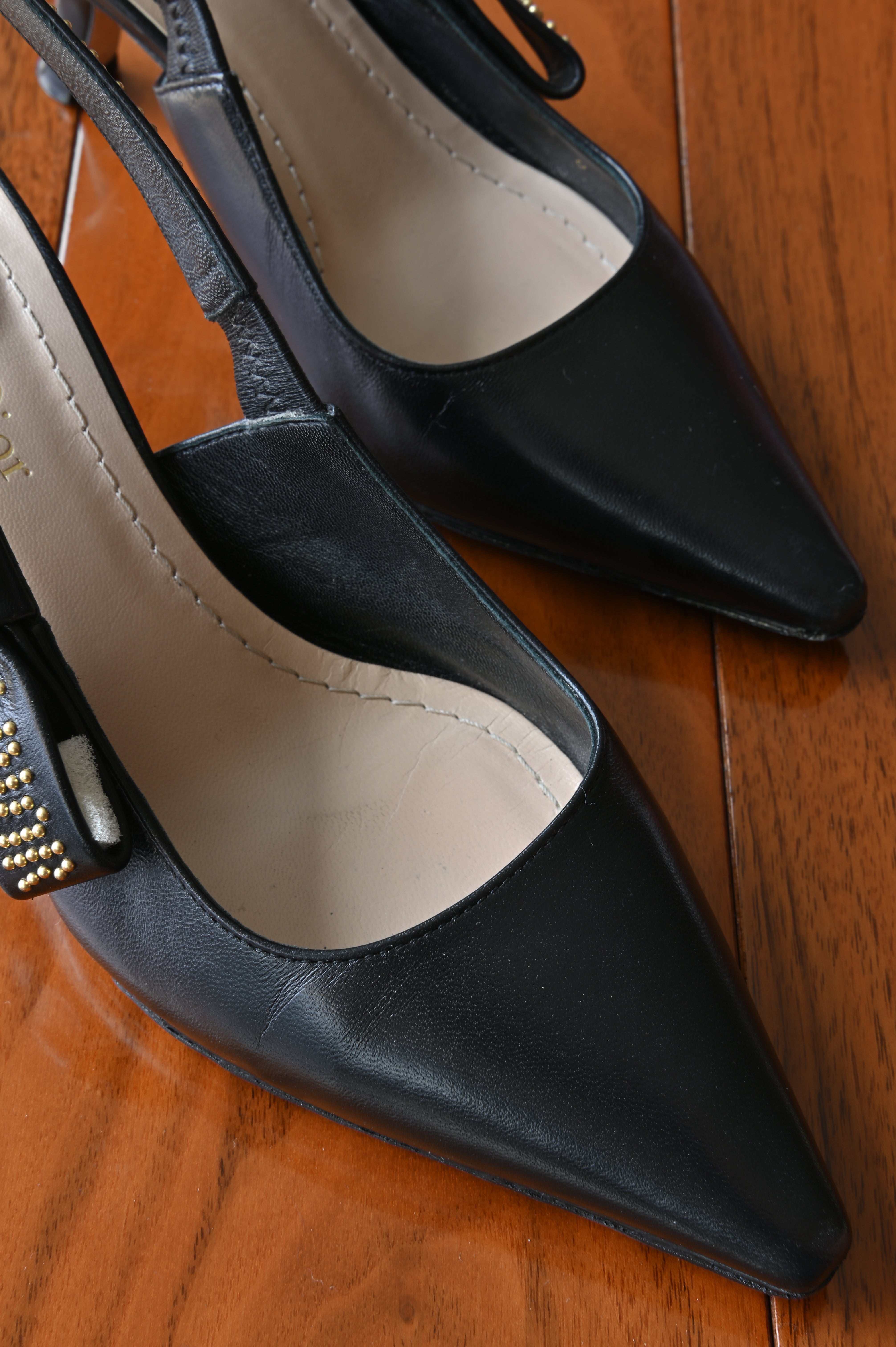 Dior J'Adior Black Slingback Pumps front