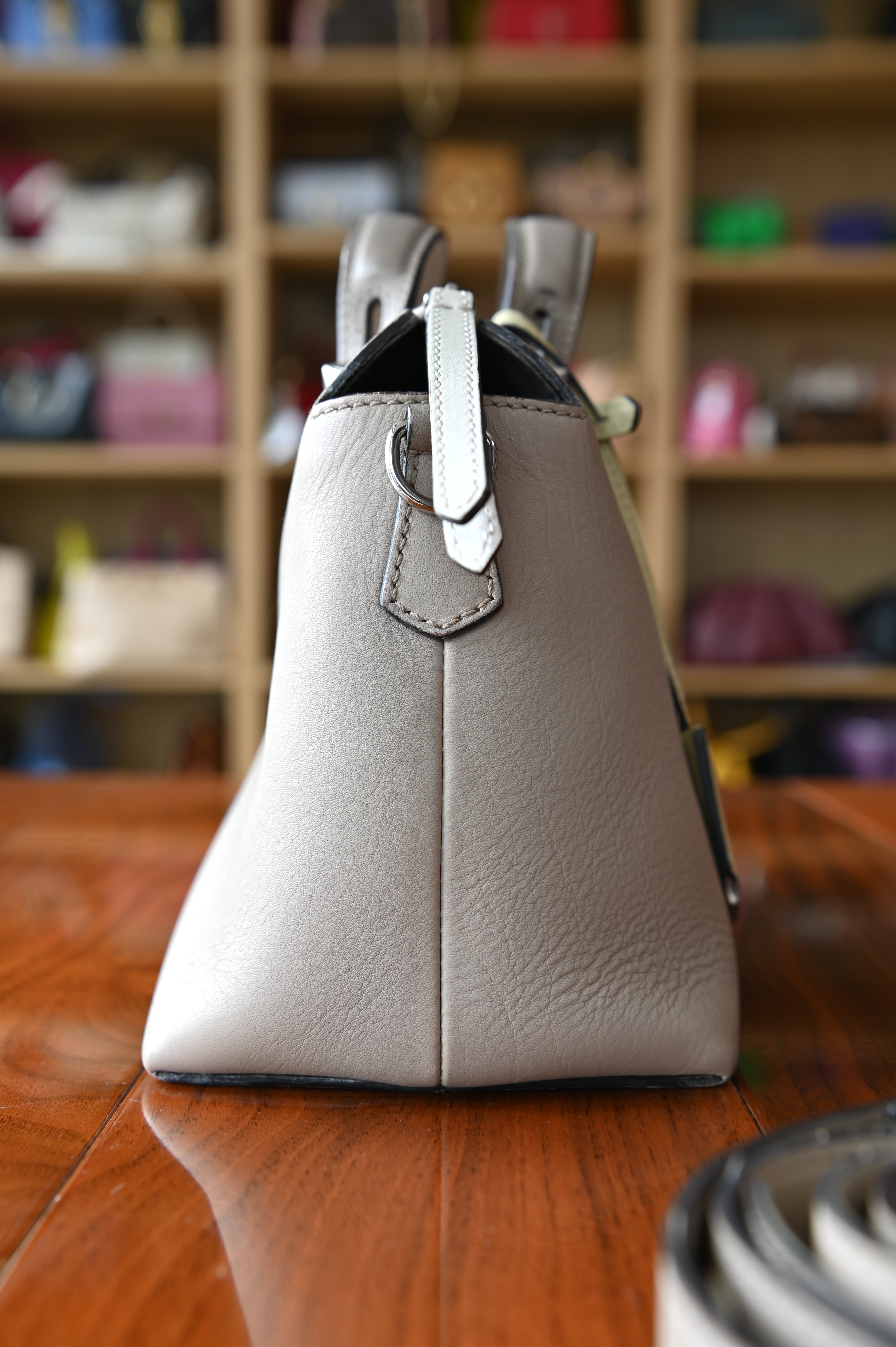 Fendi By The Way Taupe Shoulder Bag side two