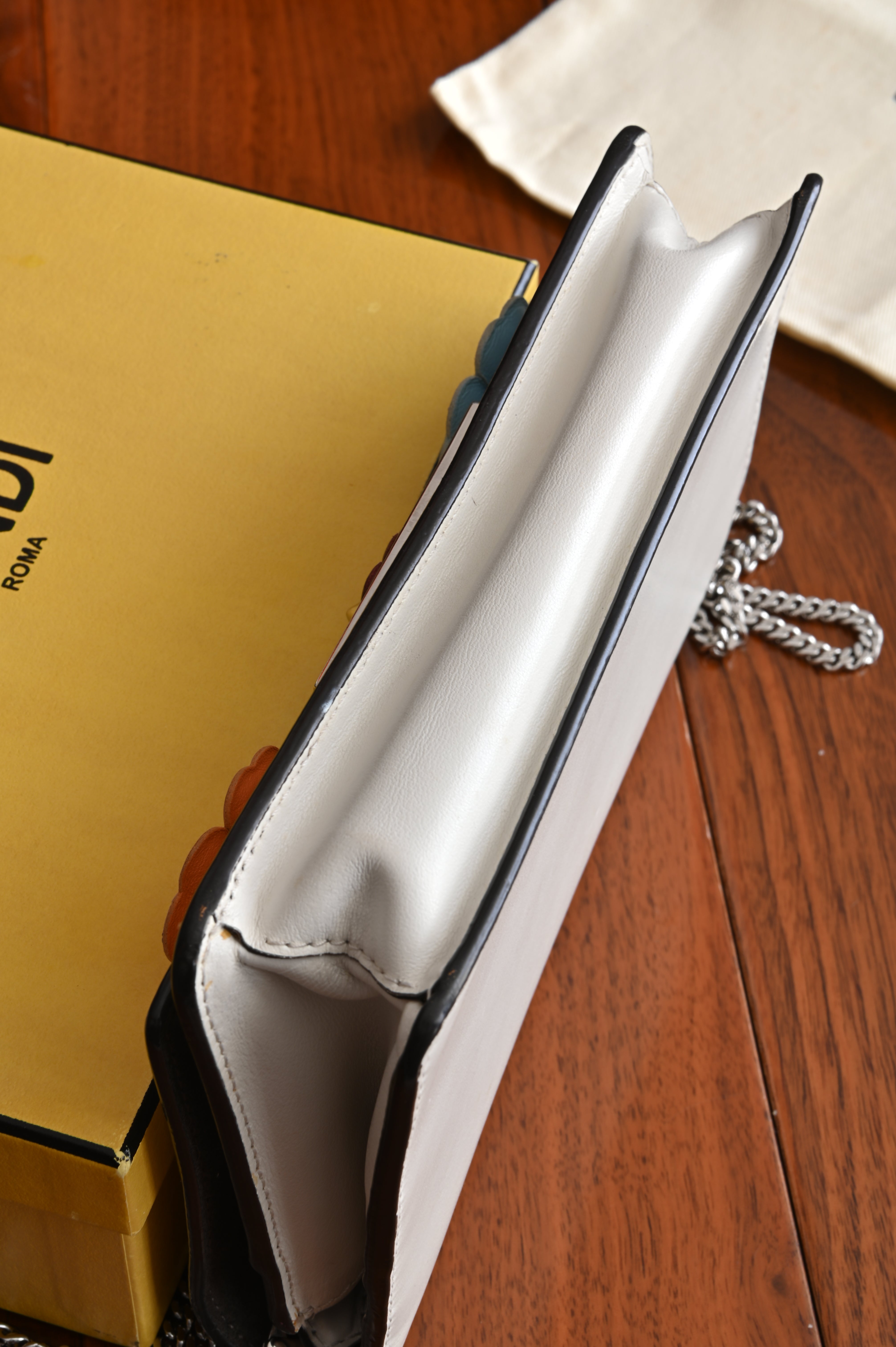 Fendi Floral Wallet on Chain Multicolor Bag bottom