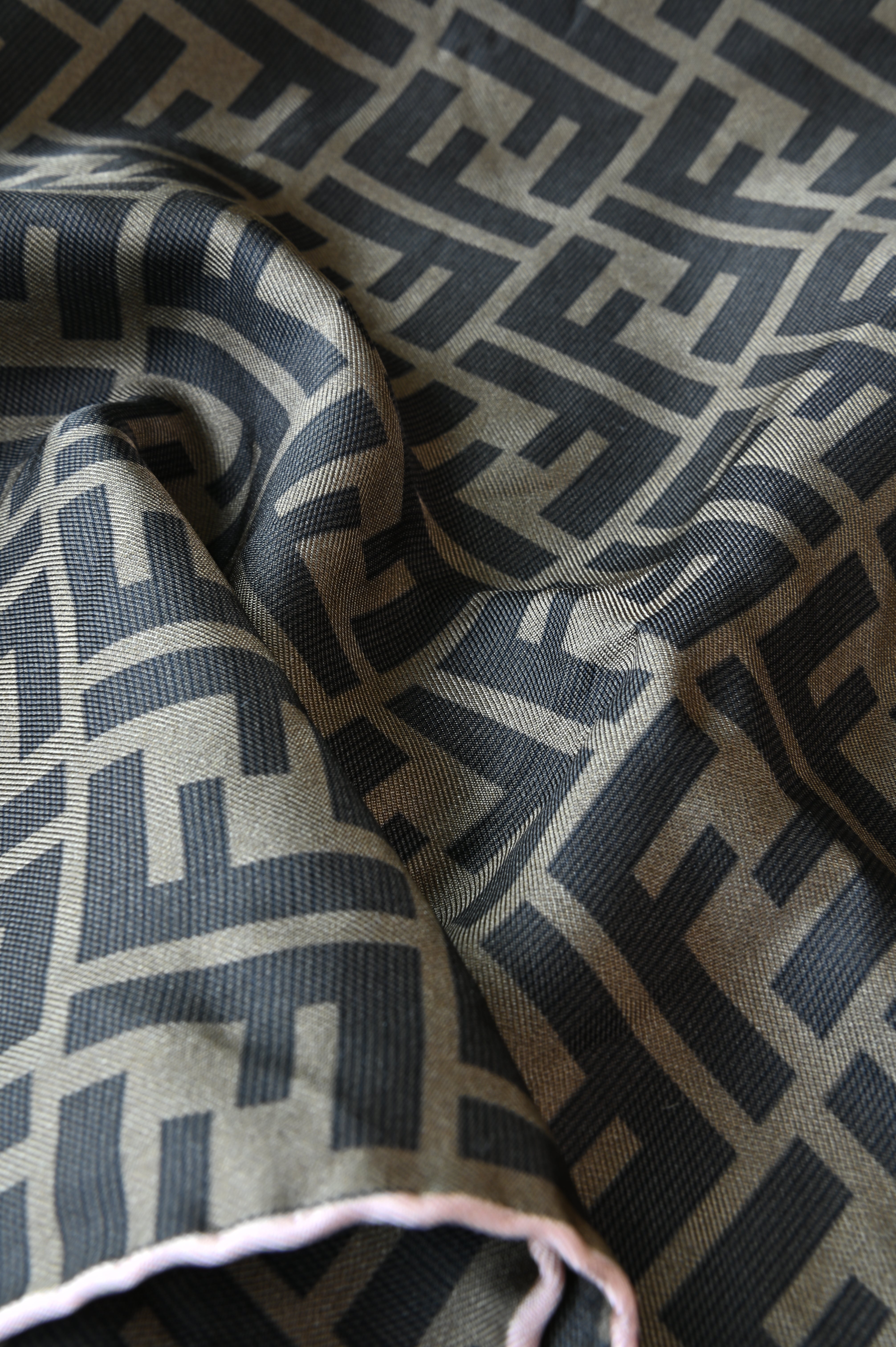 Fendi Monogram Silk Scarf angle