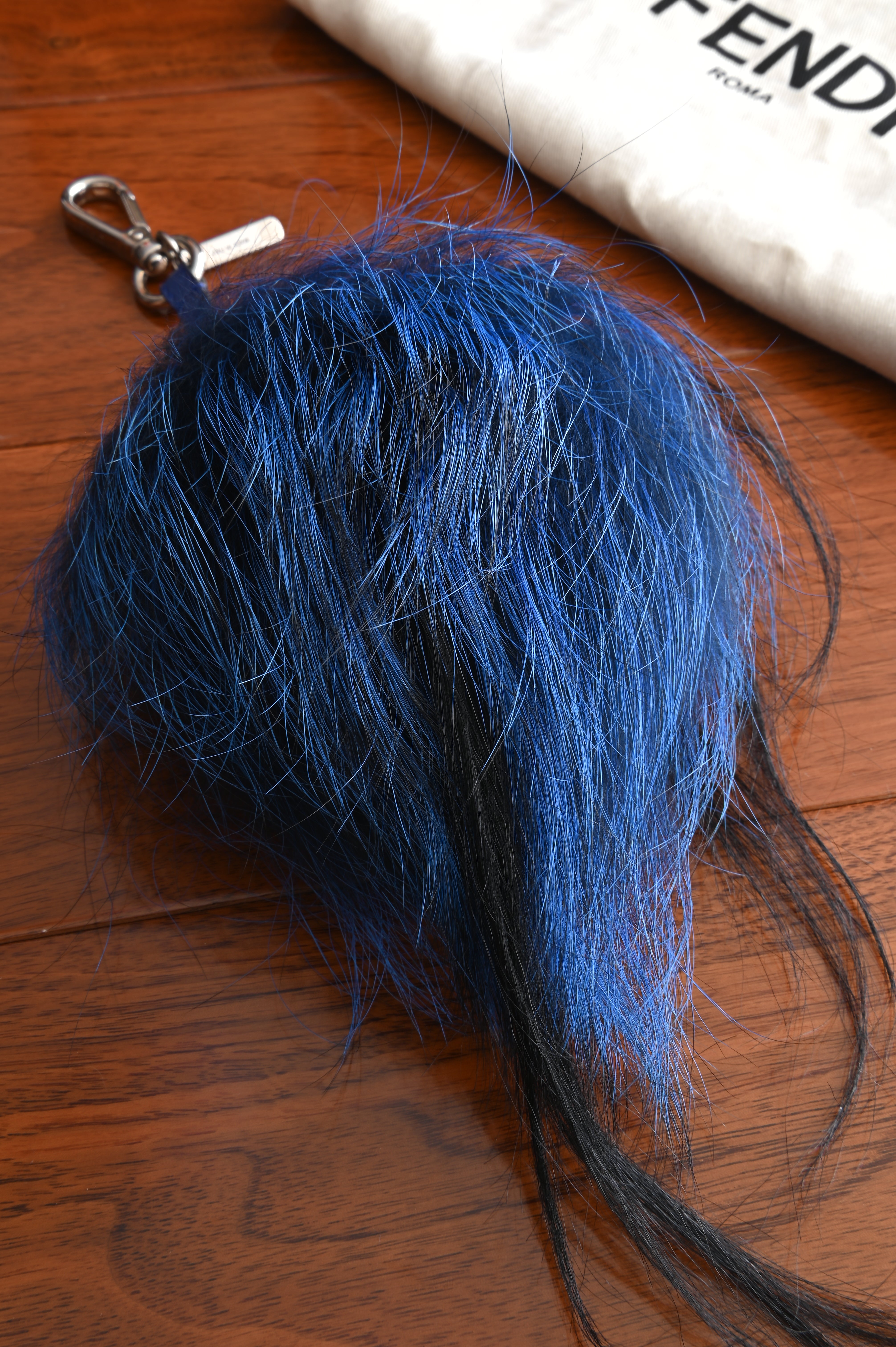 Fendi Monster Blue Fox Fur Charm back