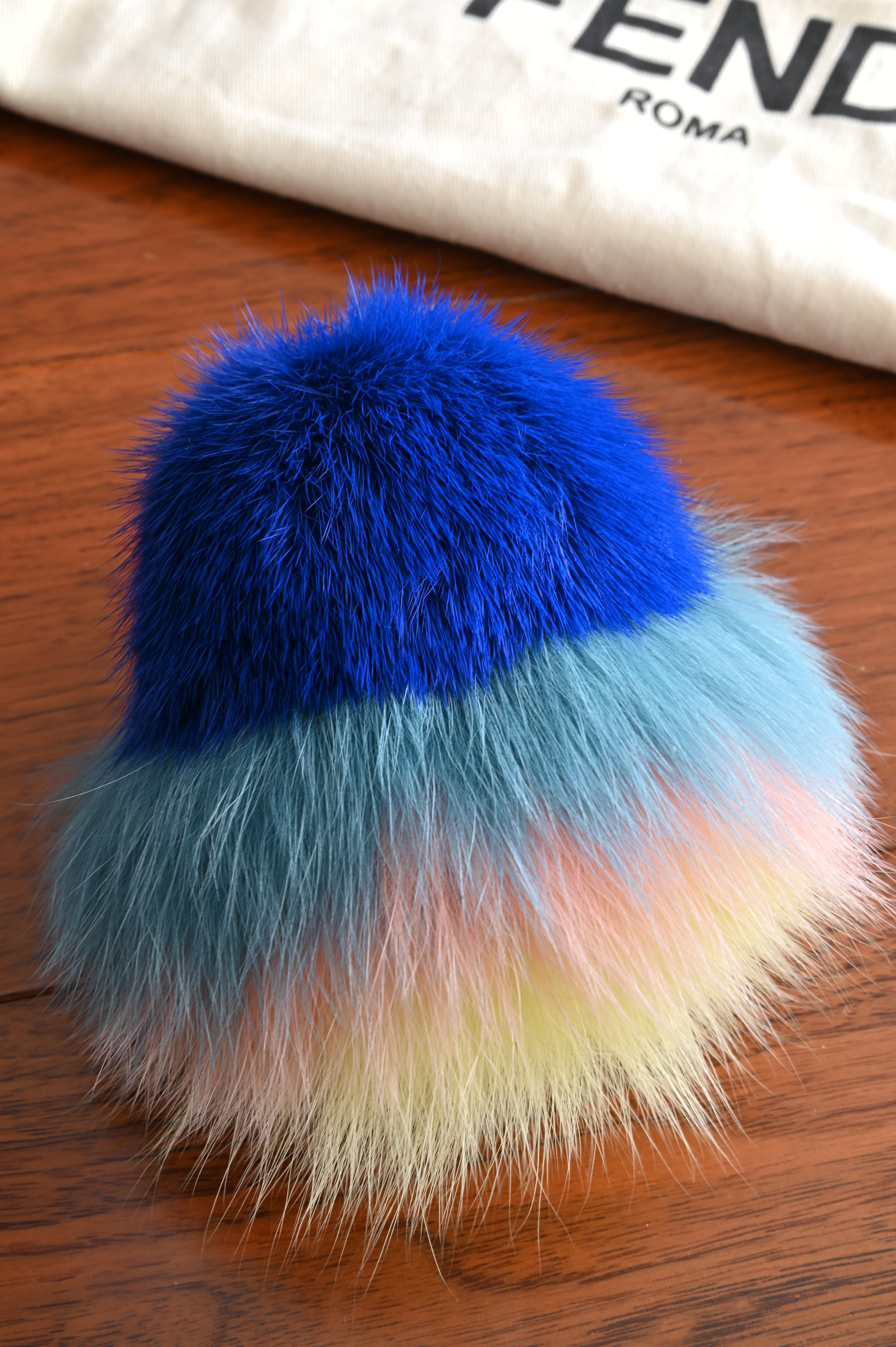 Fendi Monster Multi coloured Fox Fur Charm back