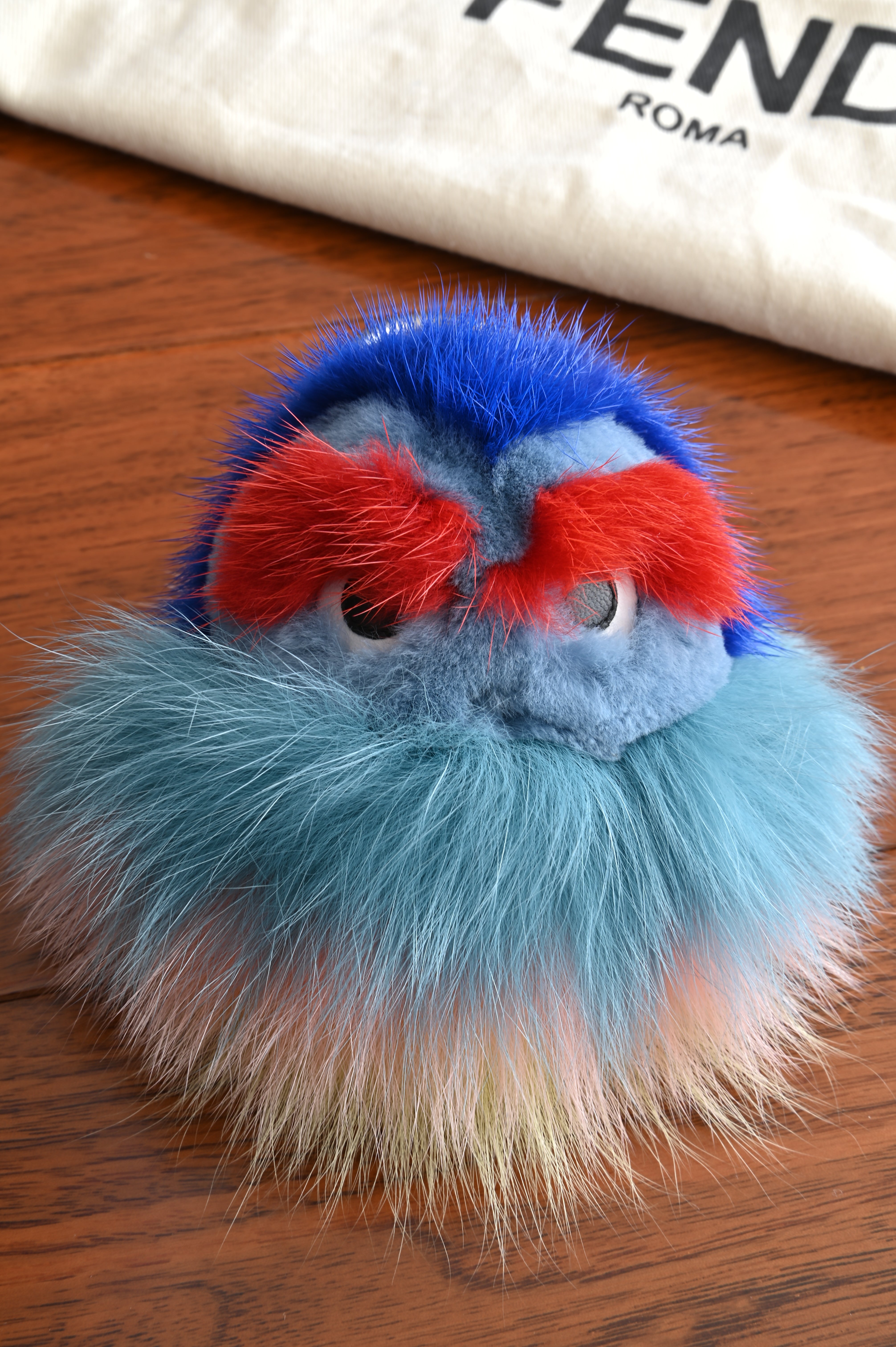 Fendi Monster Multi coloured Fox Fur Charm front