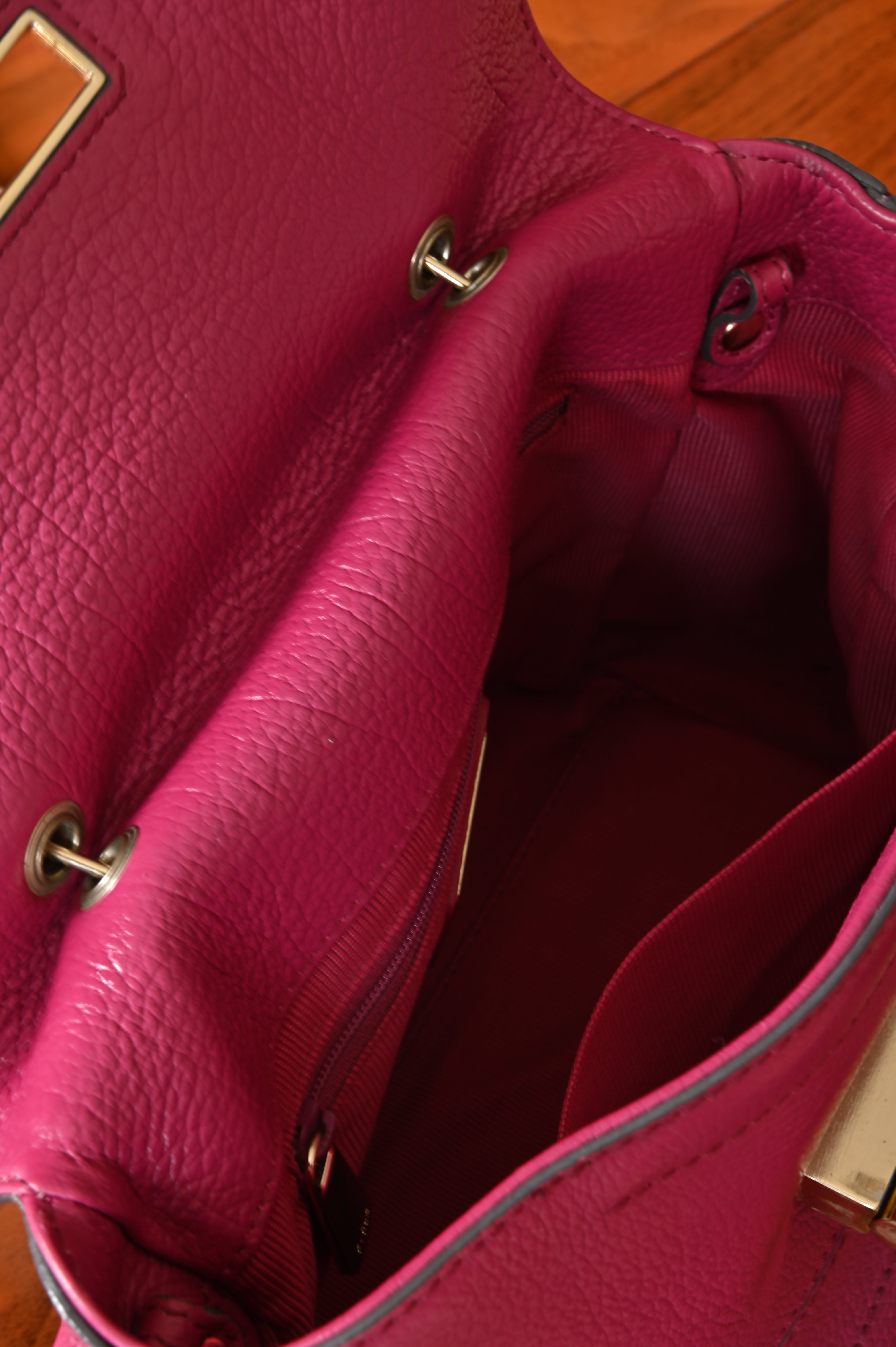 Furla Pink Artesia Bag inside