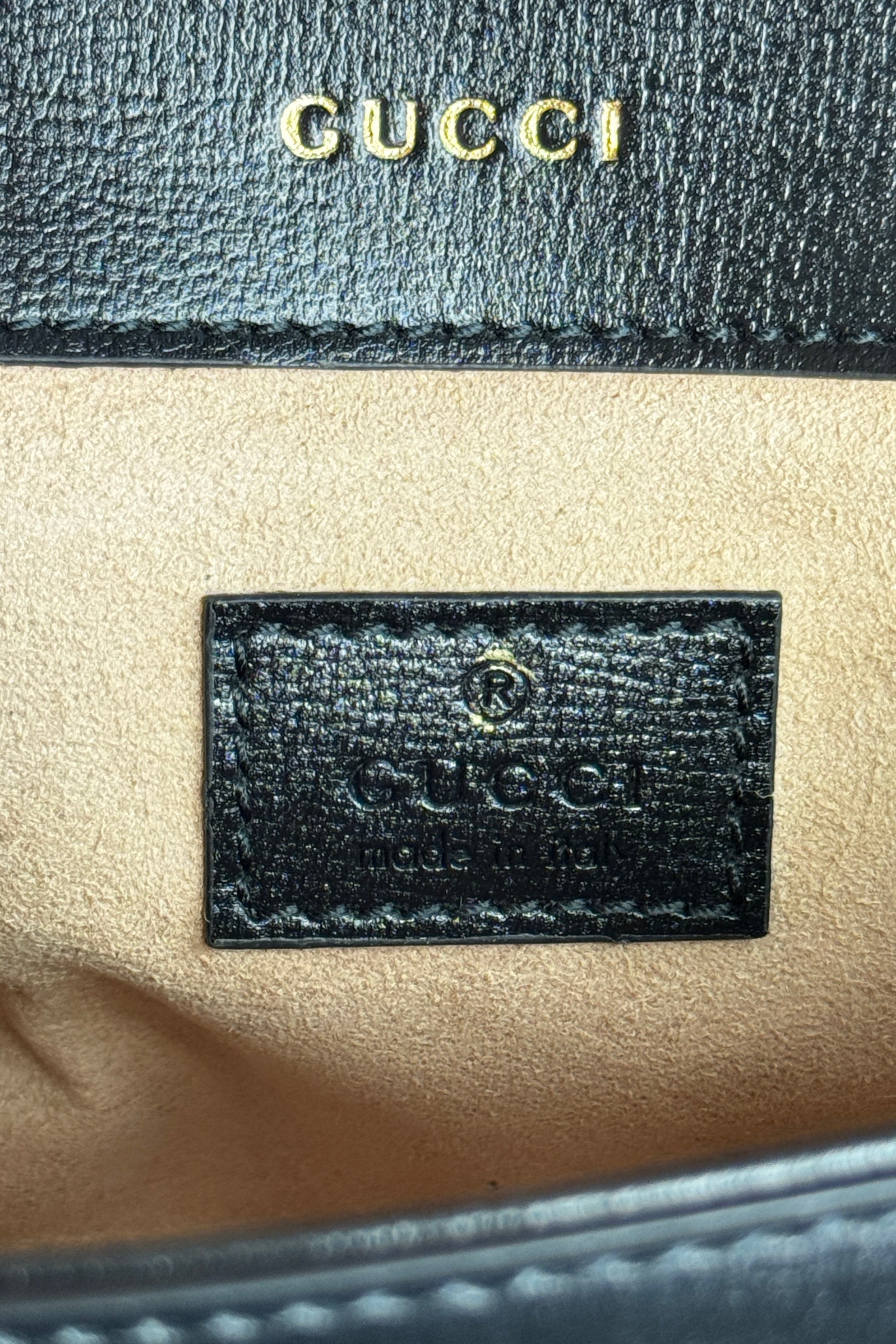 GUCCI HORSEBIT 1955 Handbag in Black engrave